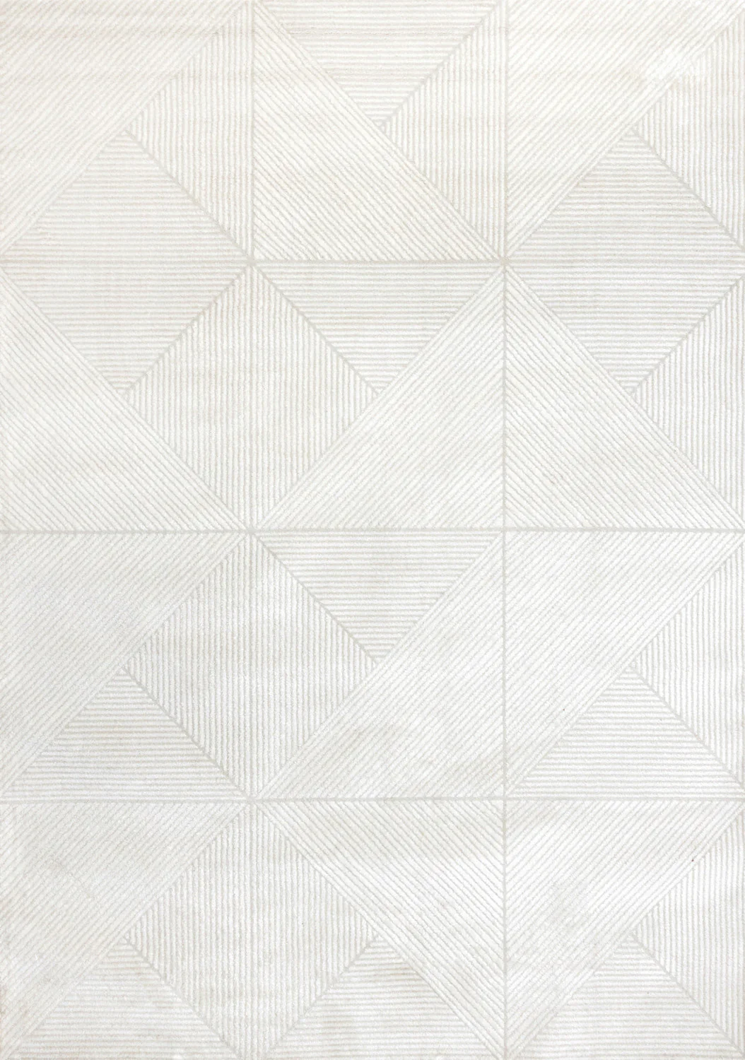 Hillary Neutral Diamonds Area Rug - 5' X 8' - Cream