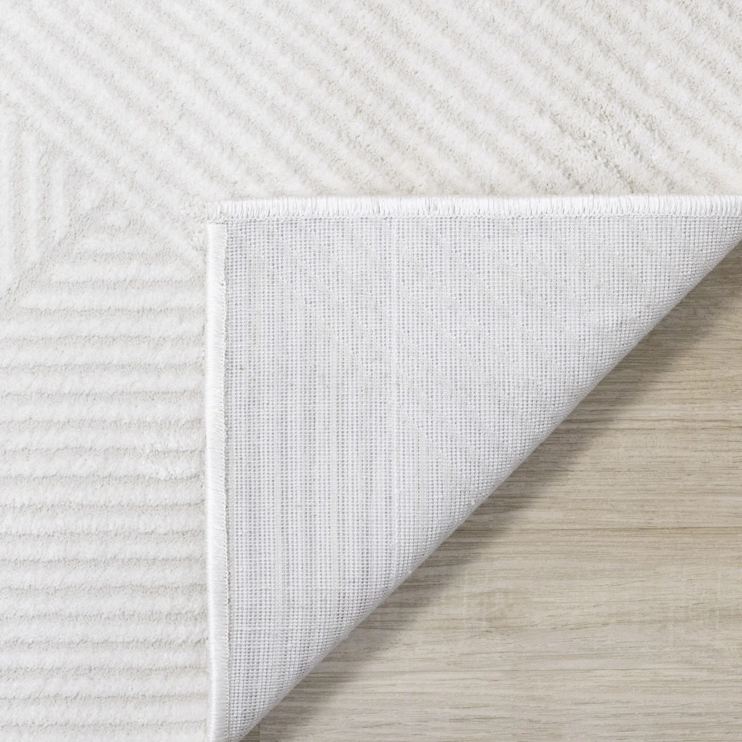 Hillary Neutral Diamonds Area Rug - 5' X 8' - Cream - Image 11