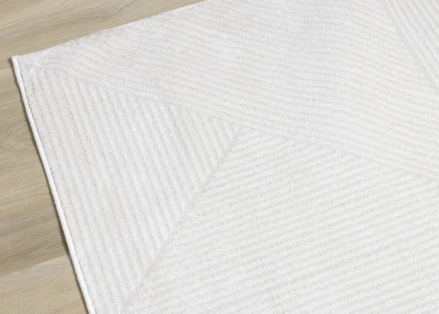 Hillary Neutral Diamonds Area Rug - 5' X 8' - Cream - Image 12