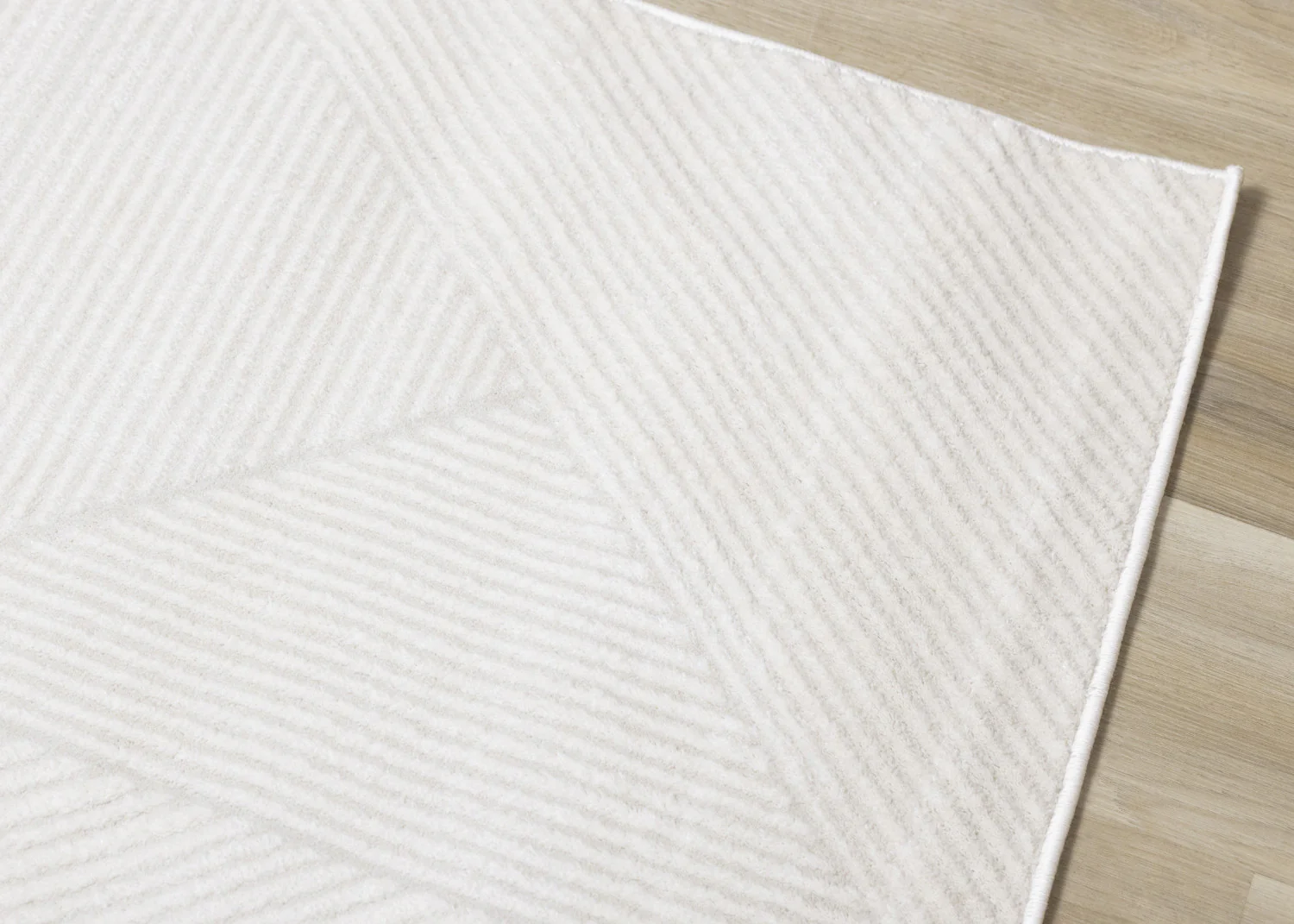 Hillary Neutral Diamonds Area Rug - 7' X 10' - Cream - Image 4