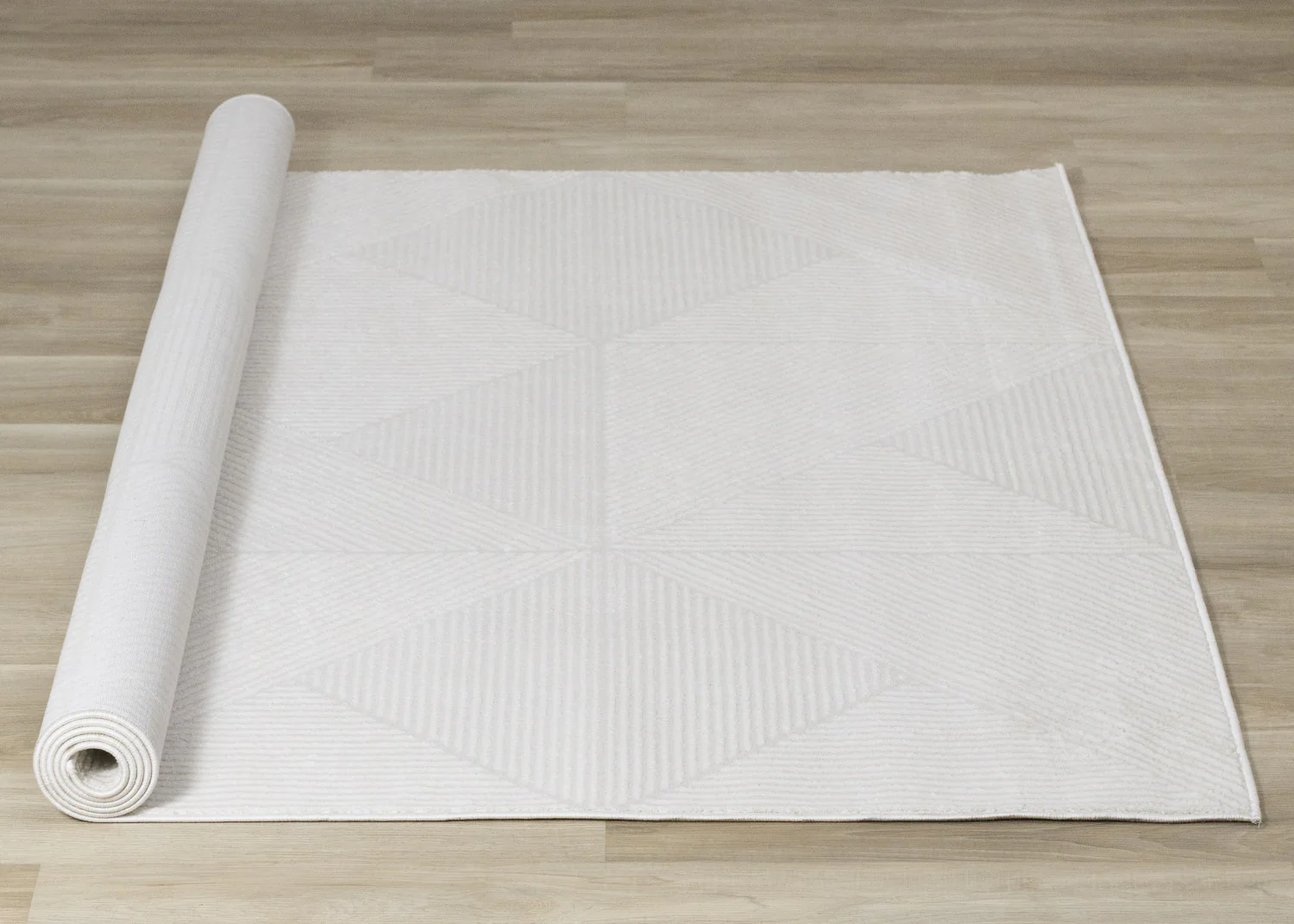 Hillary Neutral Diamonds Area Rug - 7' X 10' - Cream - Image 8
