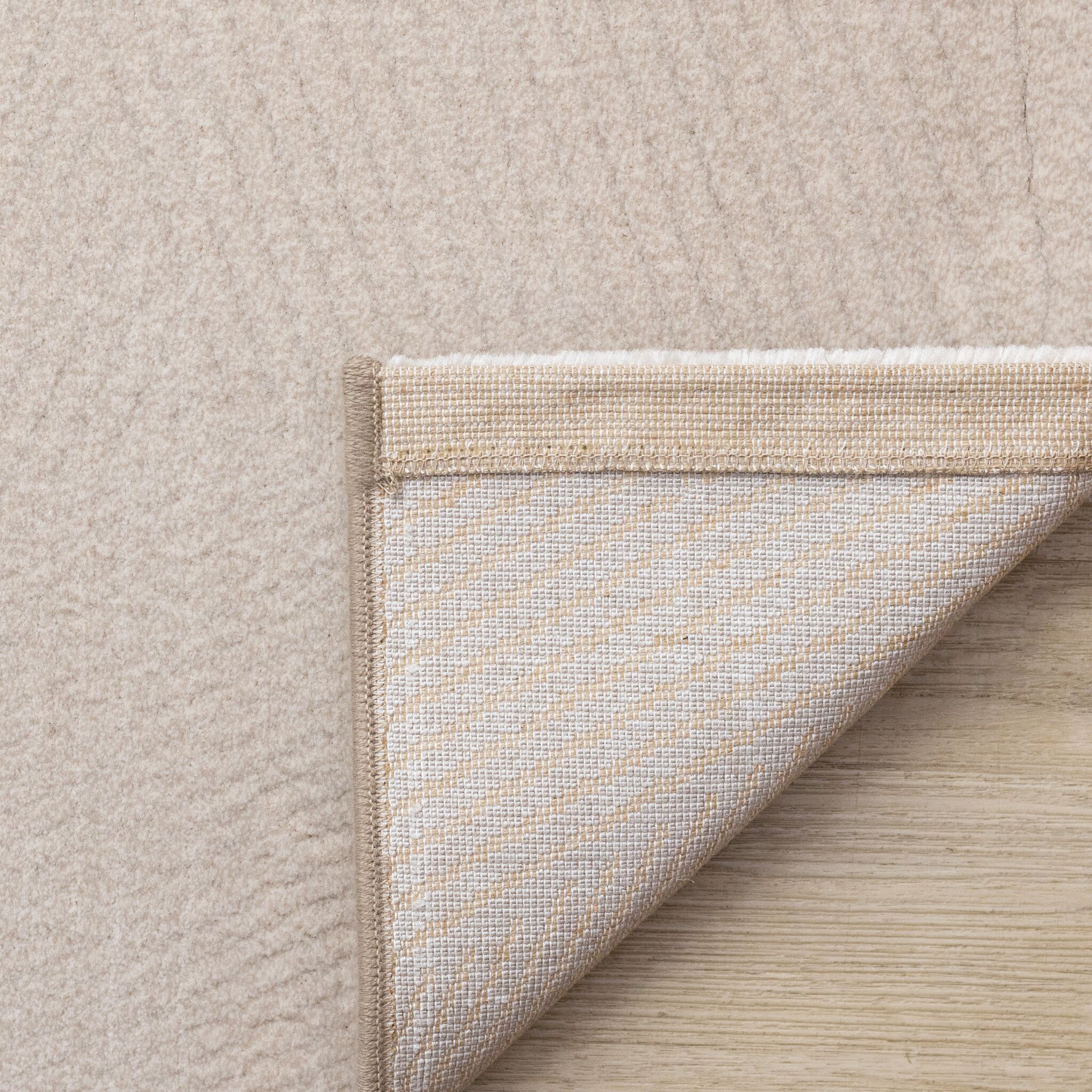 Himalaya 5'3" x 7'7" Striped Geometic Shape Area Rug - Taupe - Image 9