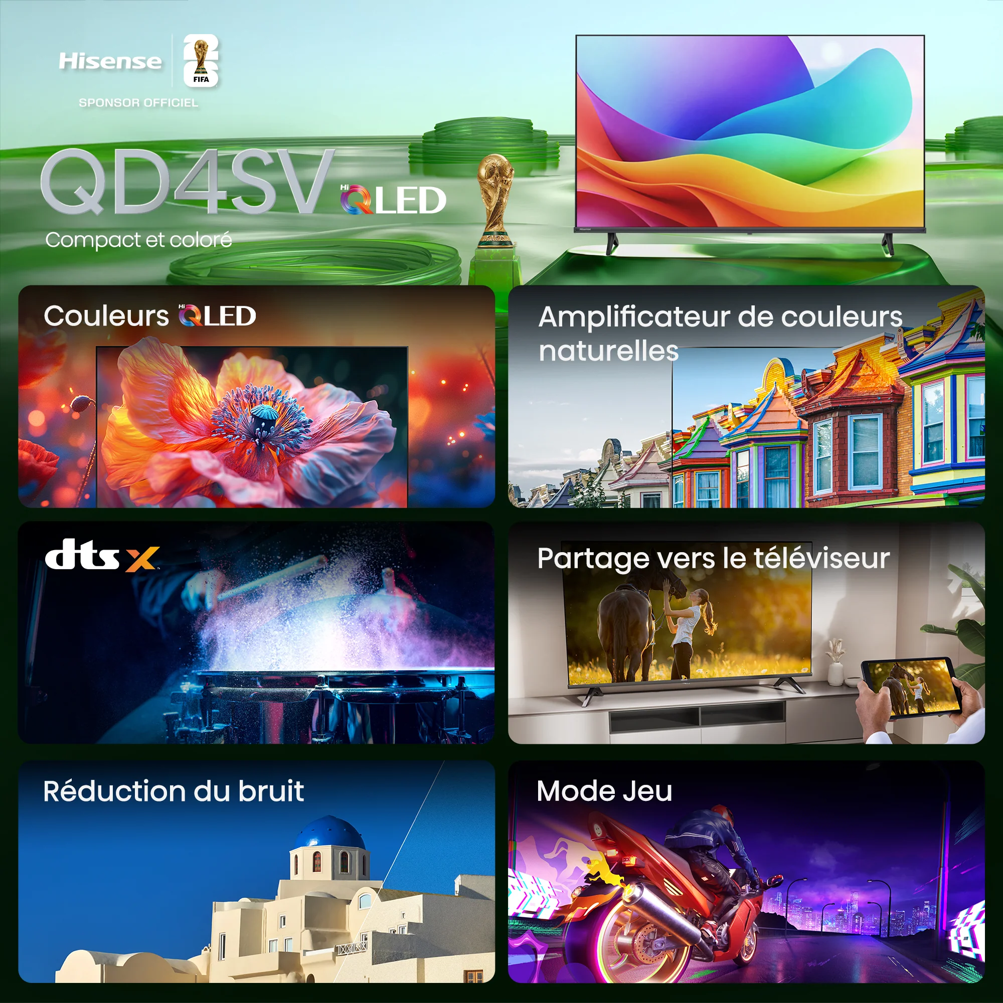Hisense 32" QLED HD-Smart VIDAA TV - 32QD4SV - Image 9