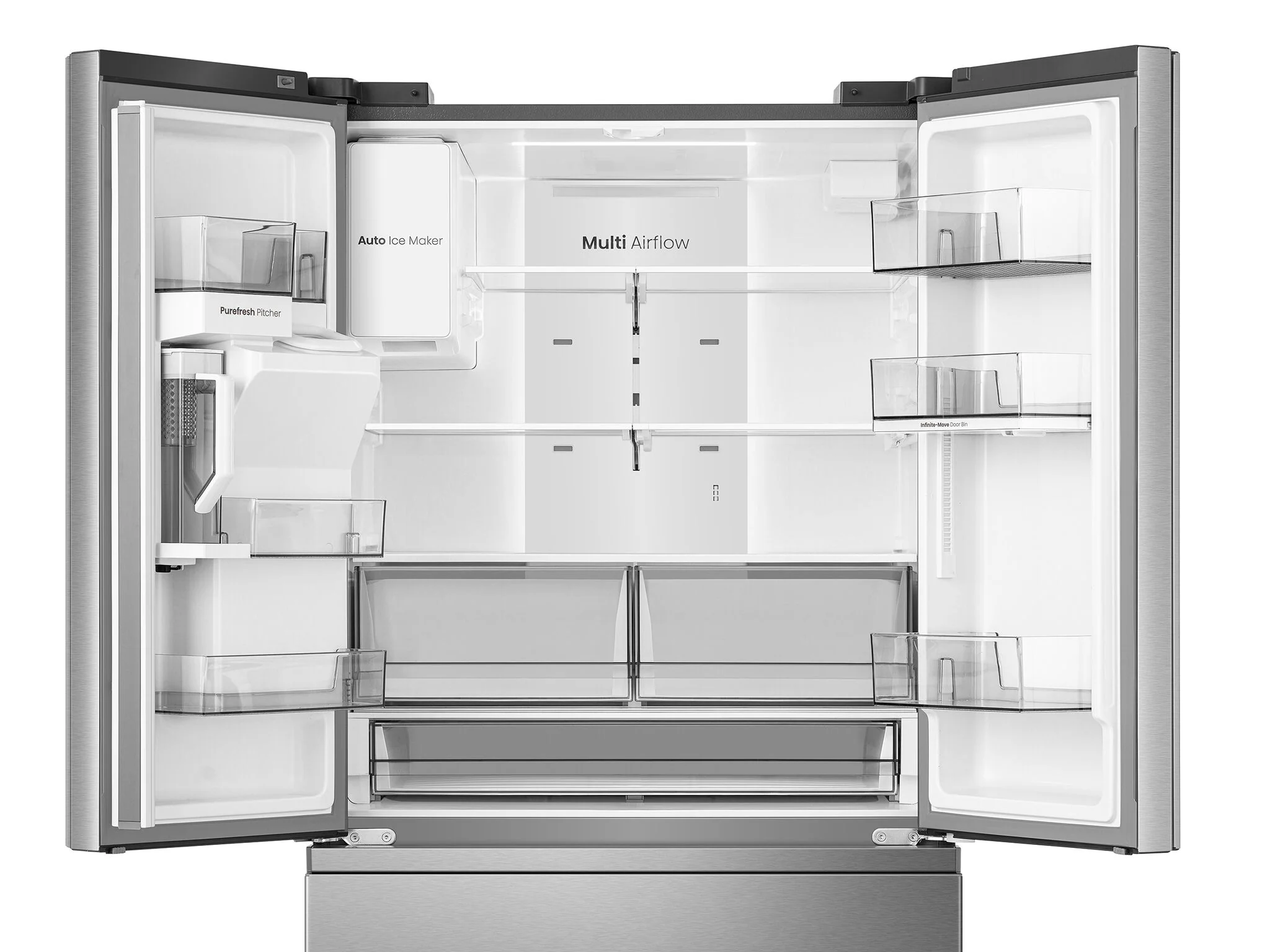 Hisense 36" 30 cu. ft. Stainless Steel French Door Refrigerator - HRF300P7DSE - Image 4