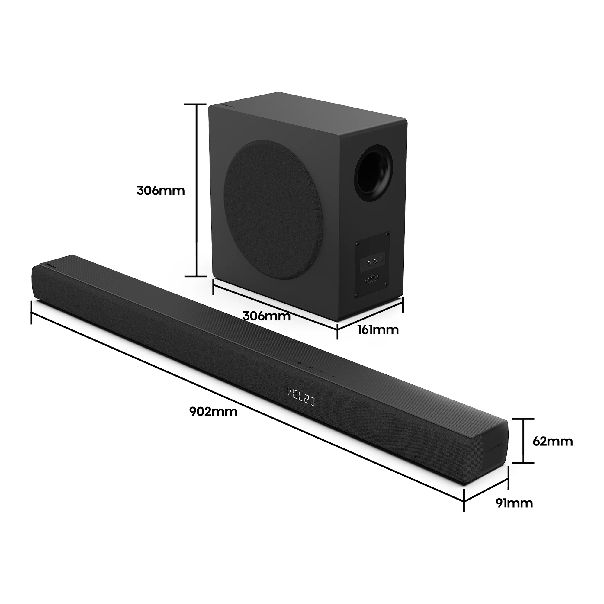 Hisense 480W 3.1 ch Soundbar with Wireless Subwoofer - HS3100 - Image 8