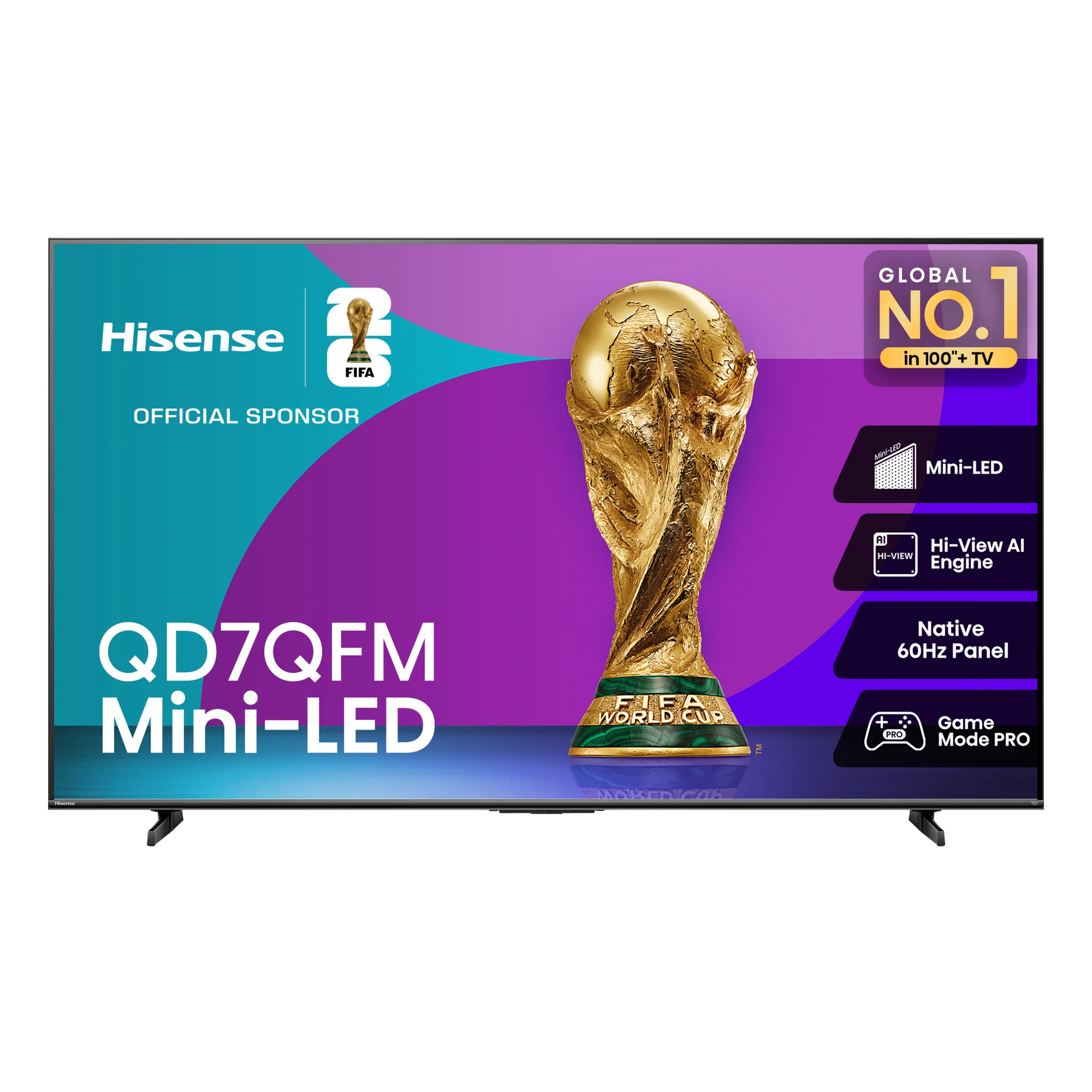 Hisense 50" 4K Smart QLED MiniLED TV - 50QD7QFM - Image 2