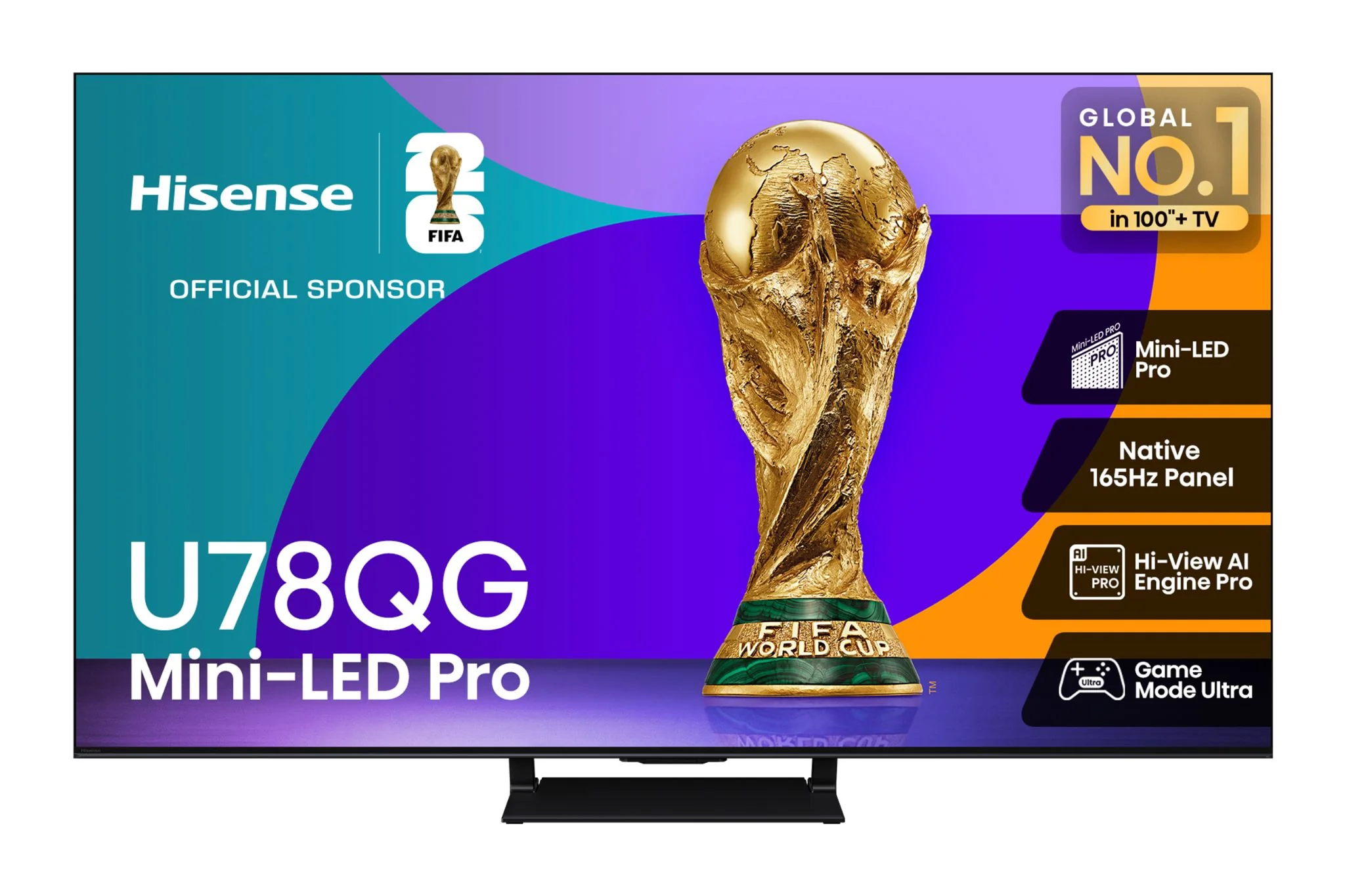Hisense 75" 4K Smart Mini-LED Pro QLED 165Hz TV - 75U78QG - Image 2