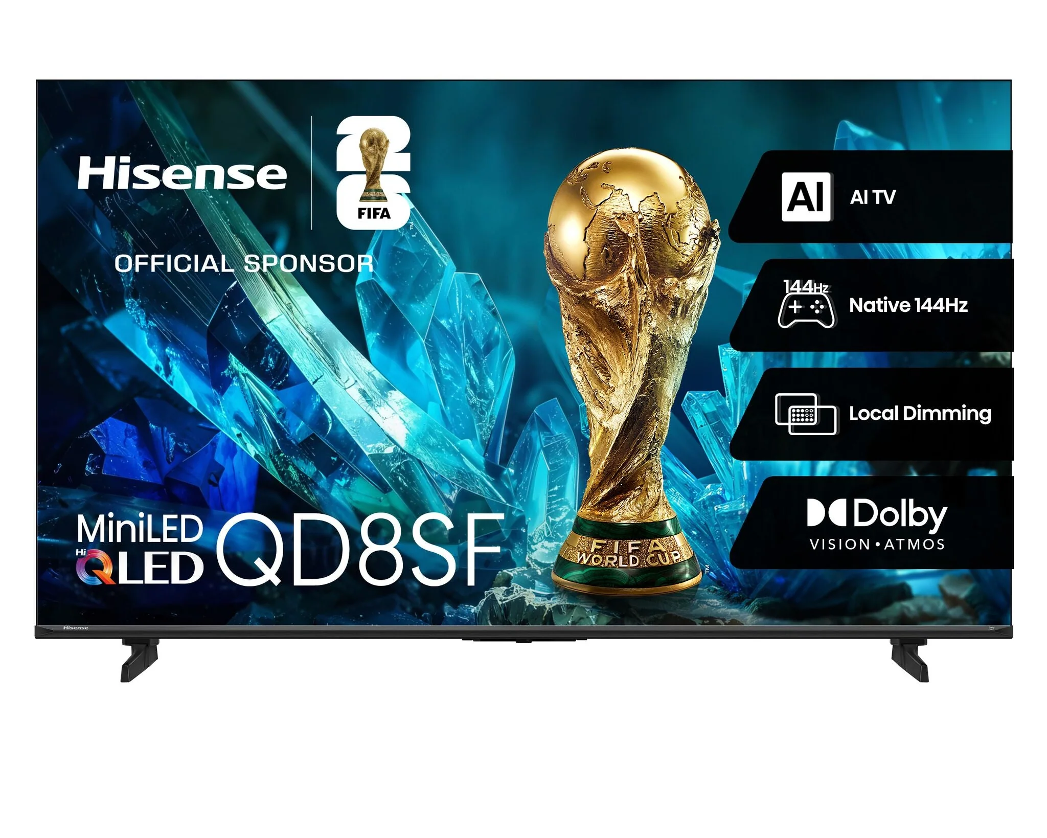Hisense 55" QLED Mini-LED AI TV 144Hz - Fire TV - 55QD8SF - Image 2