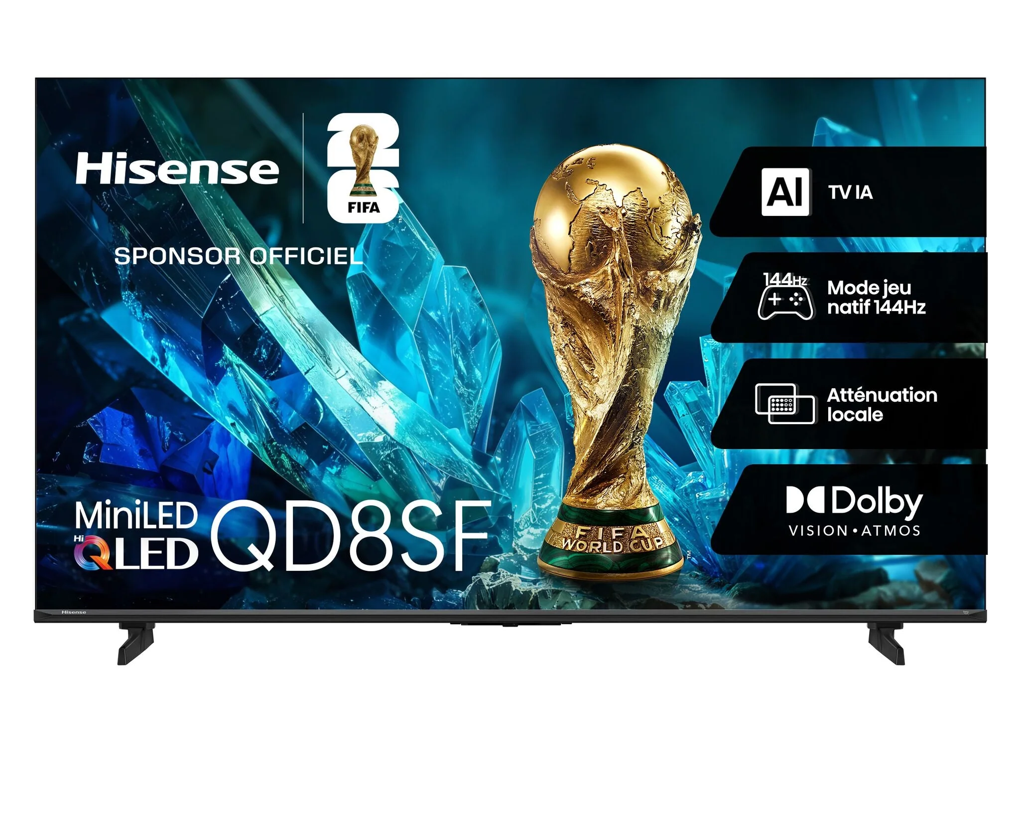 Hisense 55" QLED Mini-LED AI TV 144Hz - Fire TV - 55QD8SF - Image 3