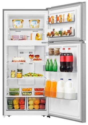 Hisense 30" 18 Cu. Ft. Fingerprint Resistant Silver Top-Freezer Refrigerator - RT18A2FSD - Image 5