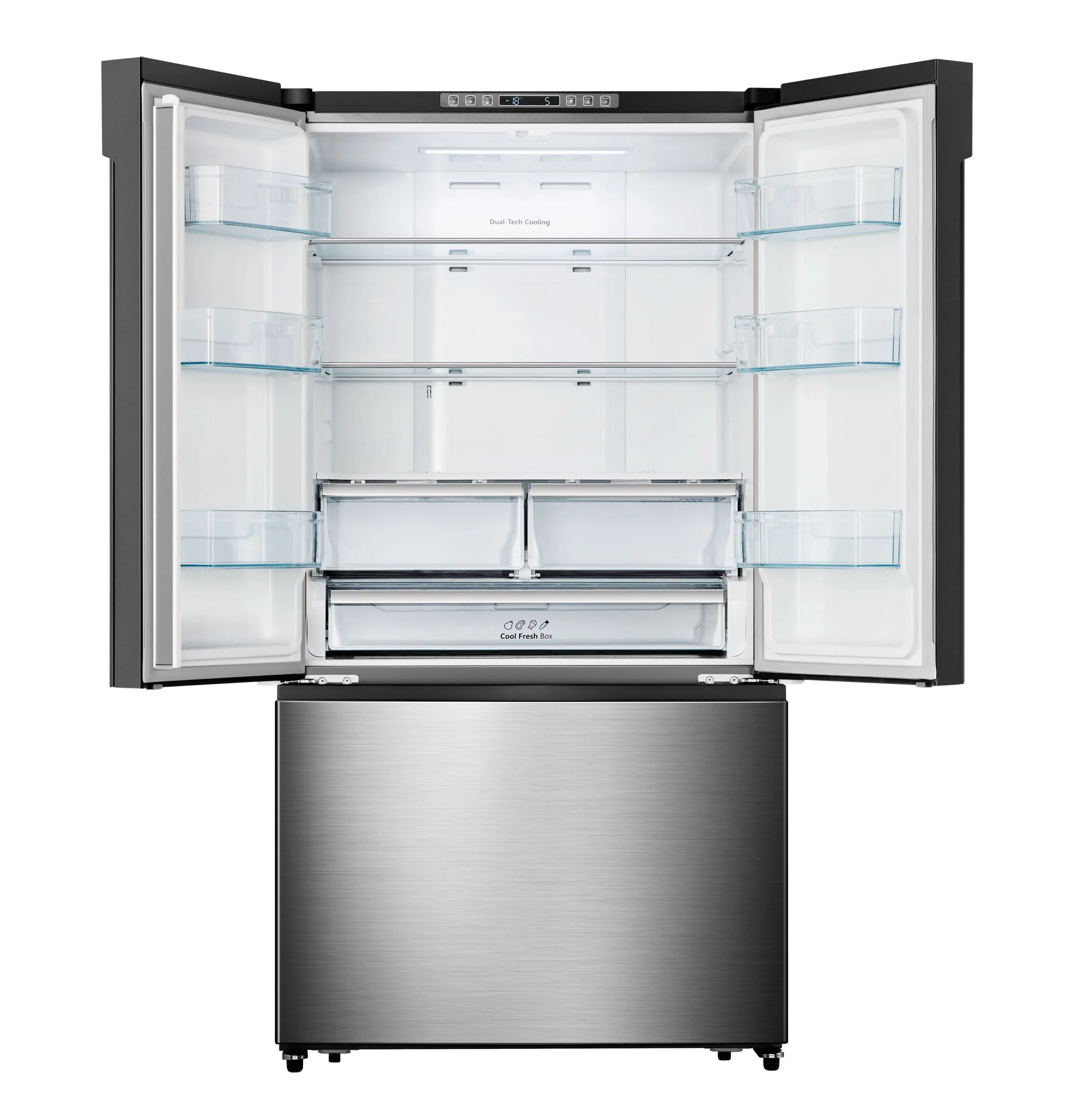 Hisense Stainless Steel Counter-Depth French-Door Refrigerator (21.1 Cu. Ft.) - RF208N6ASE - Image 2