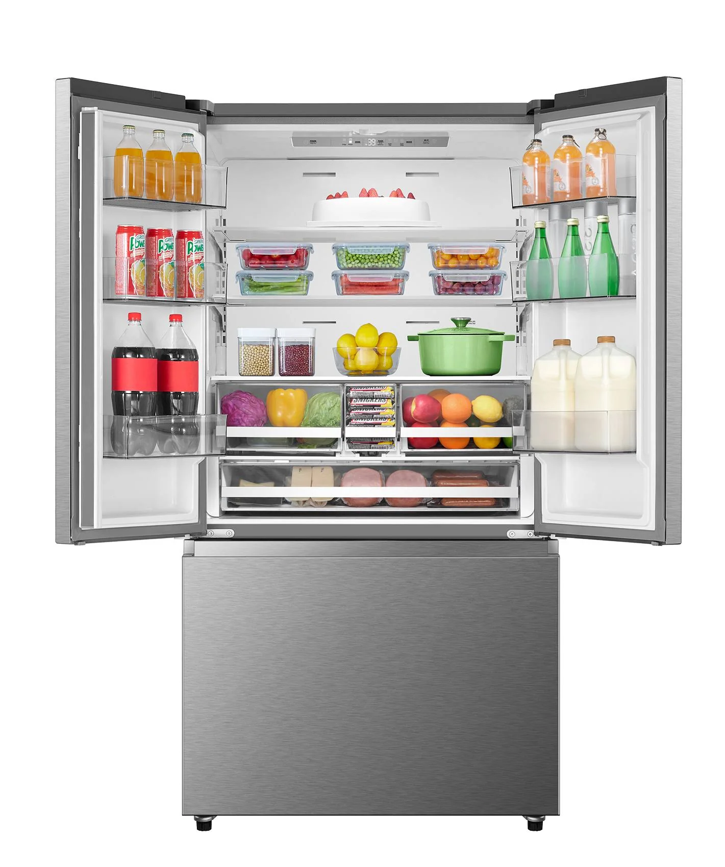 Hisense 36" 22.5 Cu. Ft. Stainless Steel Counter-Depth French Door Refrigerator - RF225A3CSE - Image 8