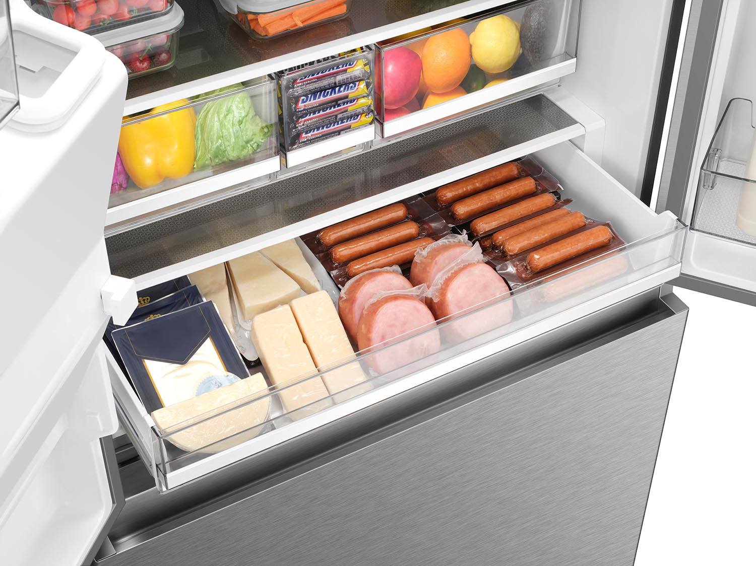 Hisense 36" 22.5 Cu. Ft. Stainless Steel Counter-Depth French Door Refrigerator - RF225A3CSE - Image 9