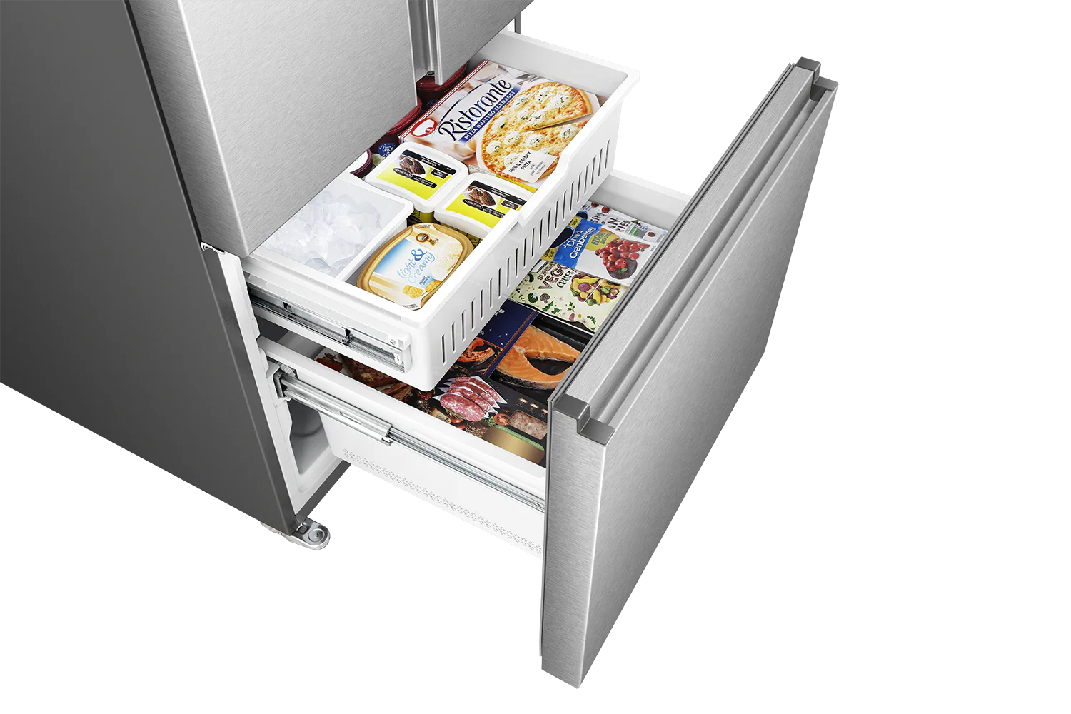 Hisense 31.5" 22.1 Cu. Ft. Stainless Steel French Door Refrigerator - RF22B3FSE - Image 7