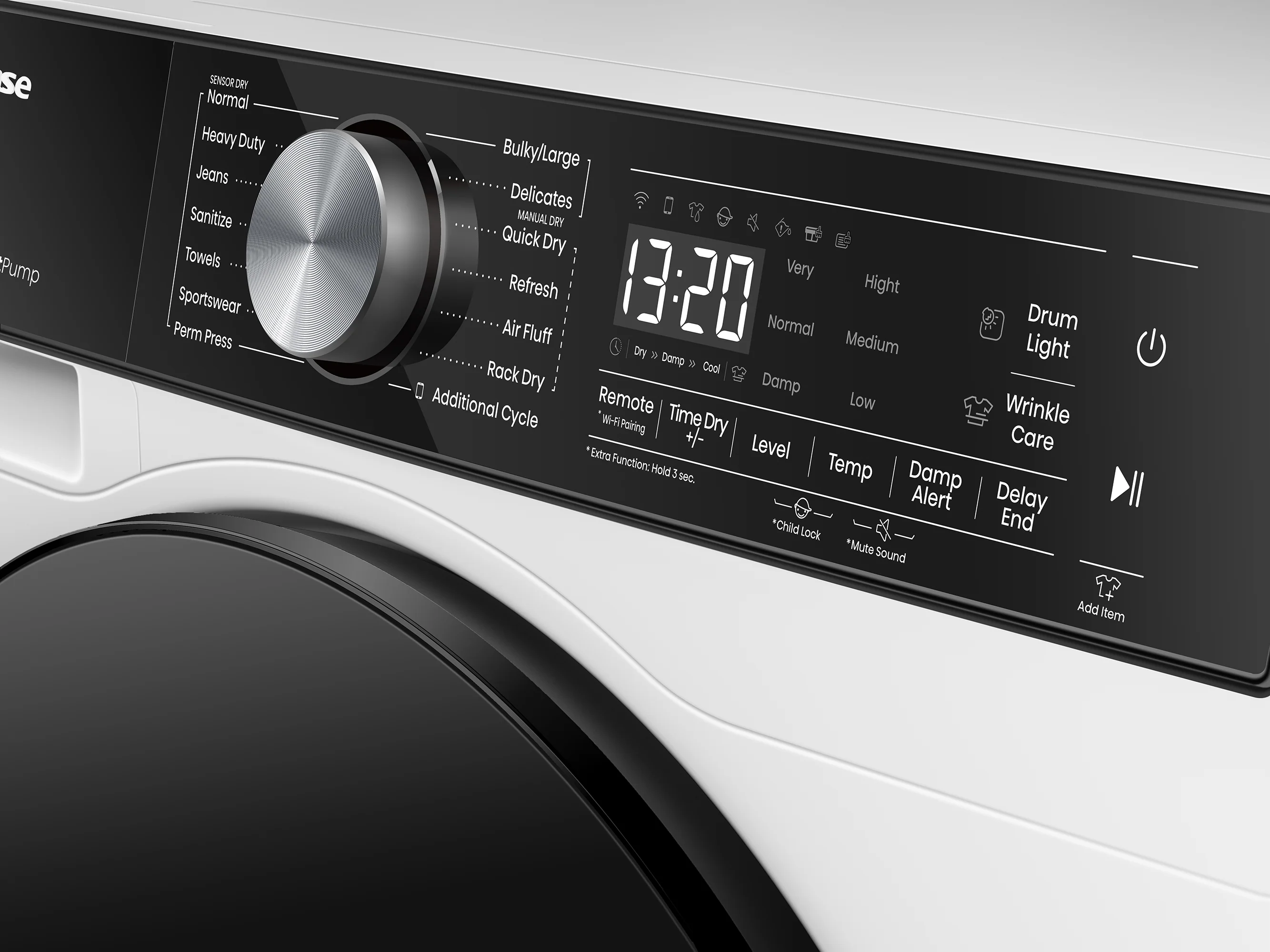 Hisense White Electric Dryer (4.5 cu. ft.) - DH5S452BW - Image 4