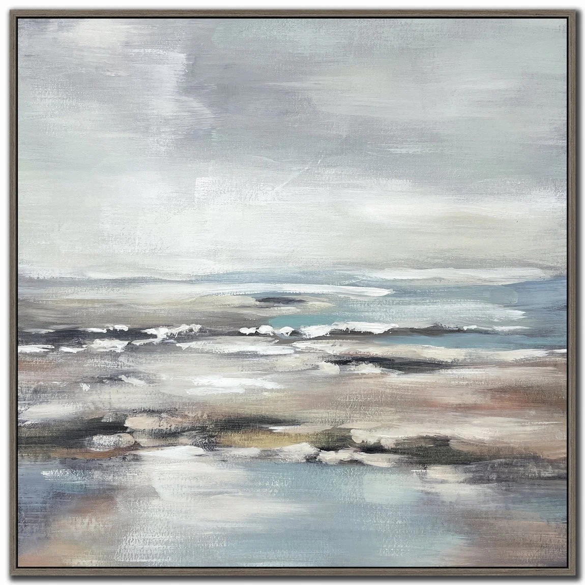 Horizon Haze II Wall Art - Blue/Grey - 30 X 30