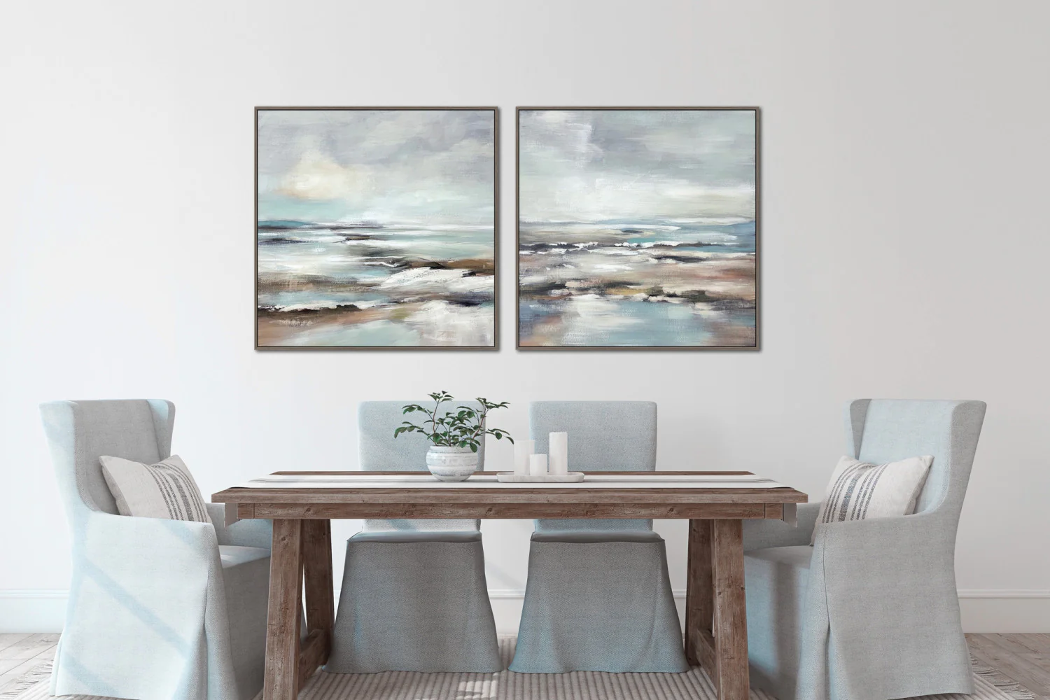 Horizon Haze II Wall Art - Blue/Grey - 30 X 30 - Image 2