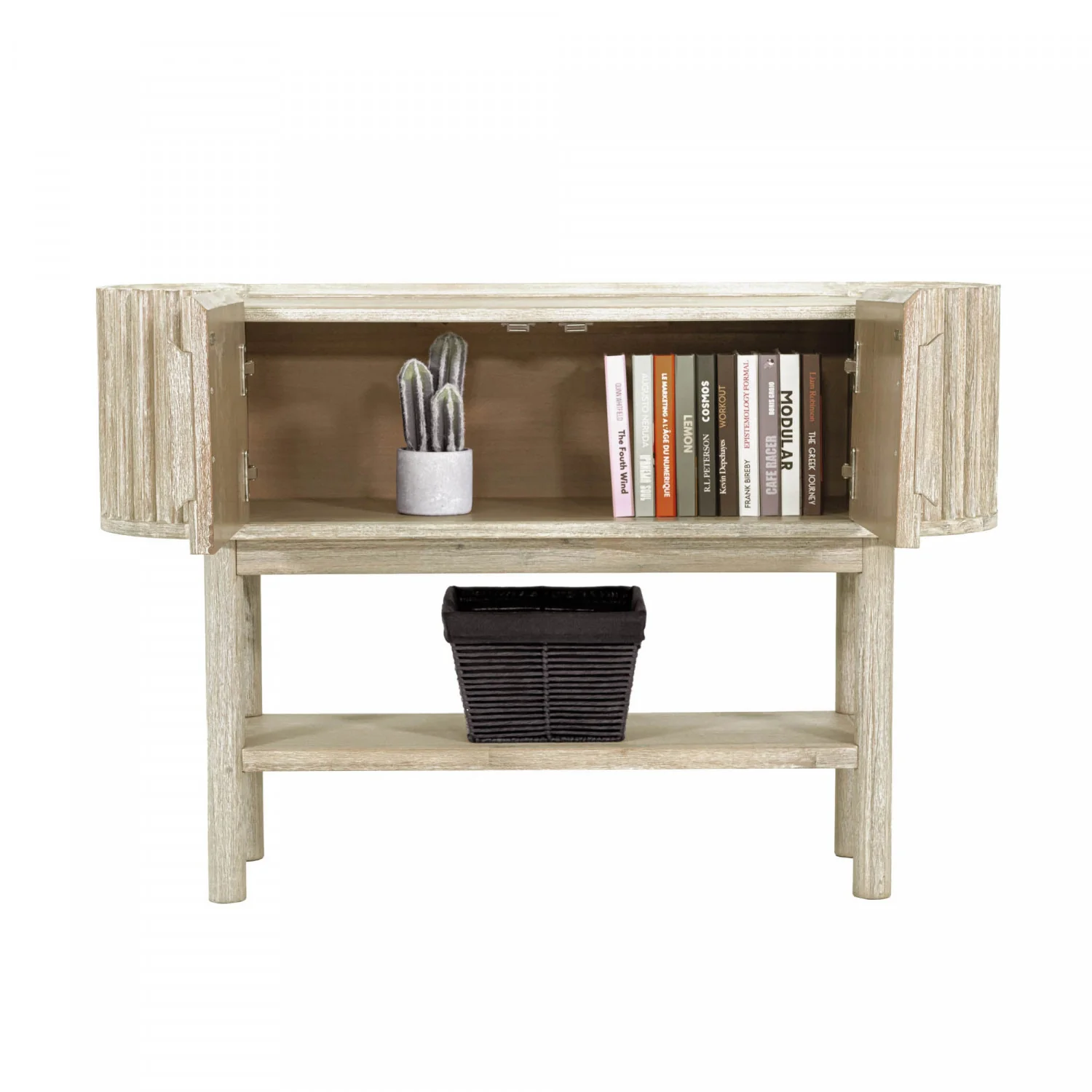 Humbach Console Table - White Washed Natural - Image 5