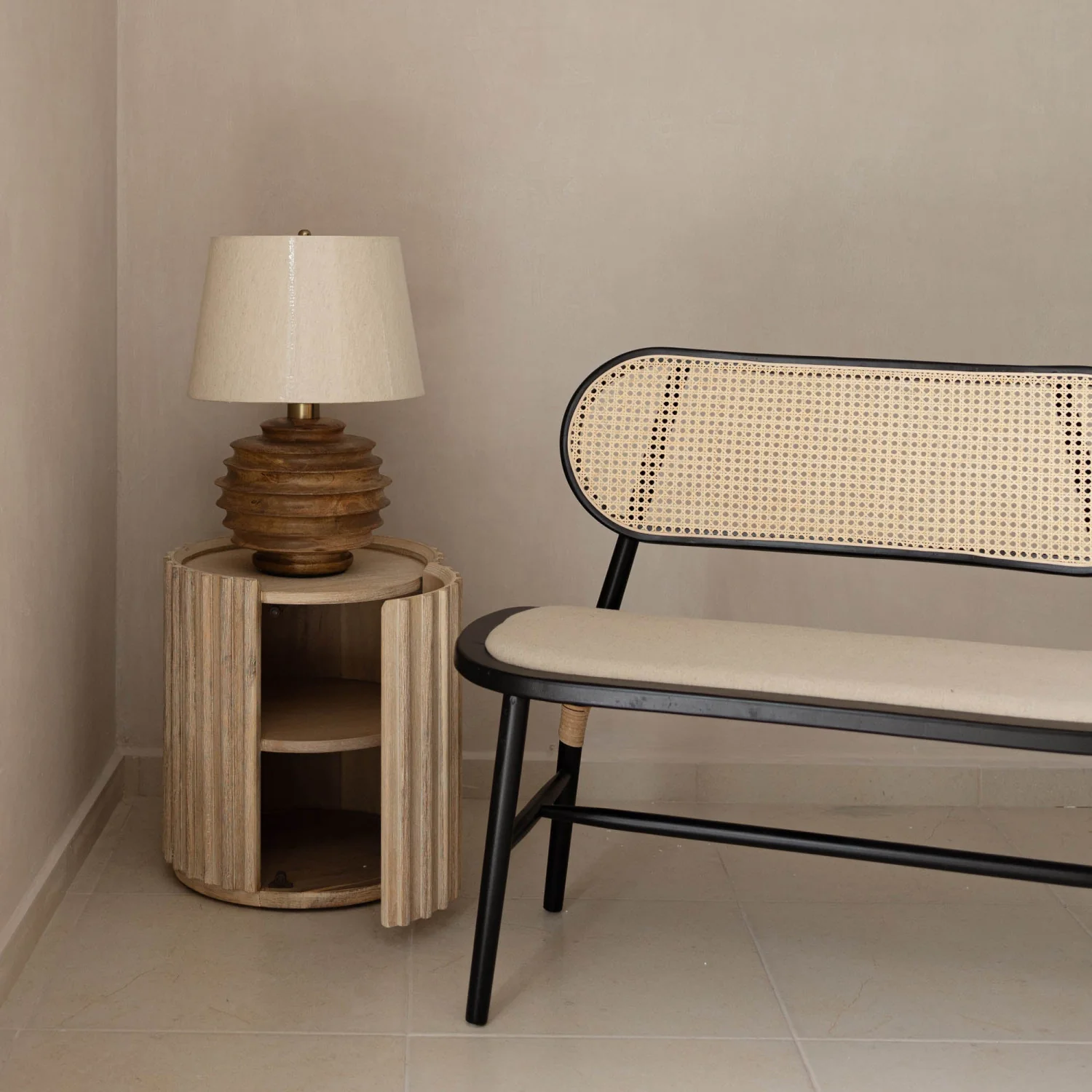 Humbach Side Table - White Washed Natural - Image 4