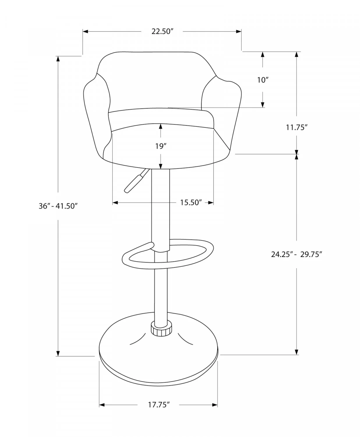 Husdon Bar Stool - White - Image 3