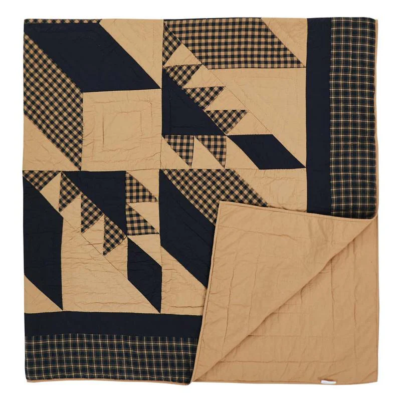Hyrum Luxury King Quilt - Black/Khaki - Image 4