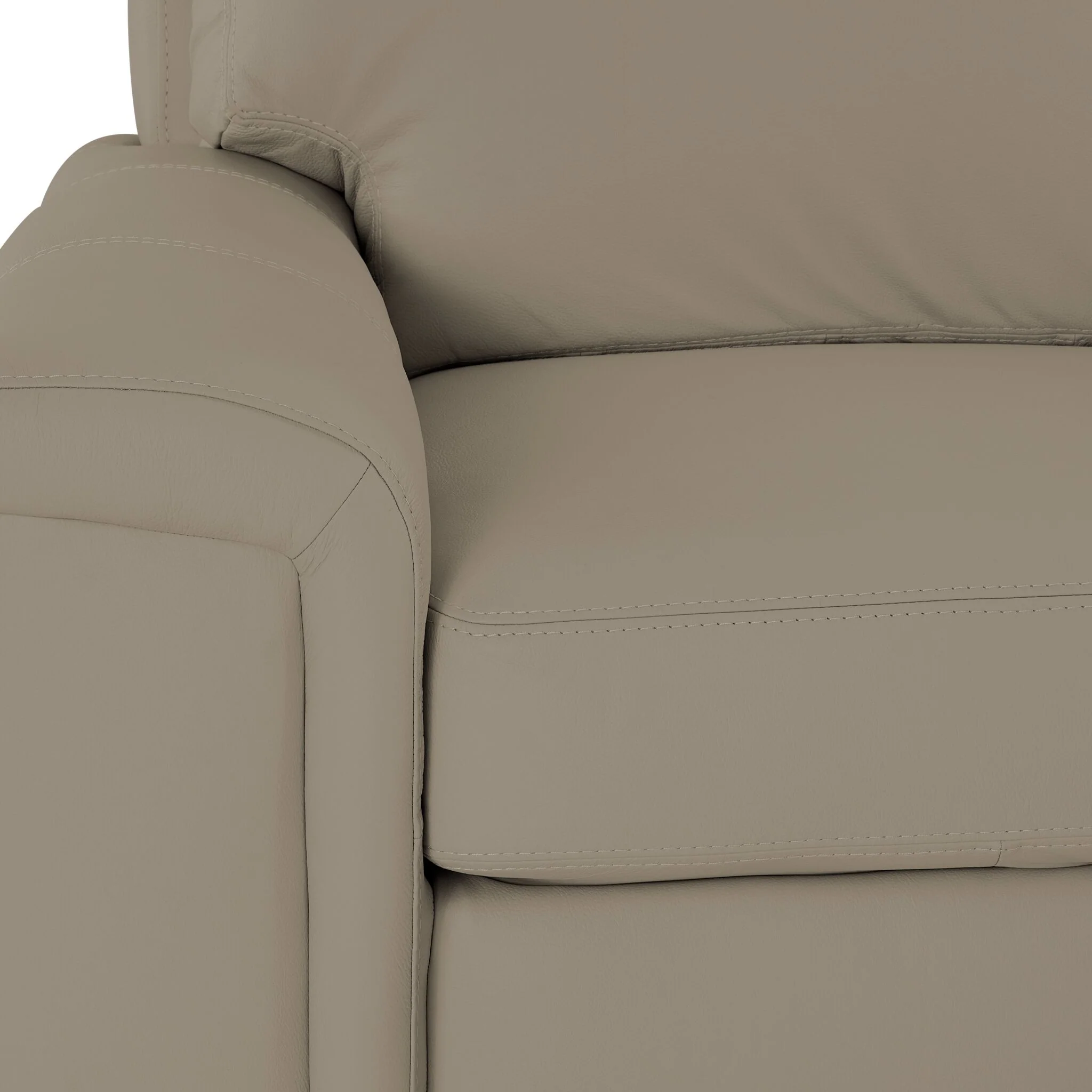 Icon Leather 2-Piece Sectional with Left Facing Chaise - Cloud Grey - Image 3