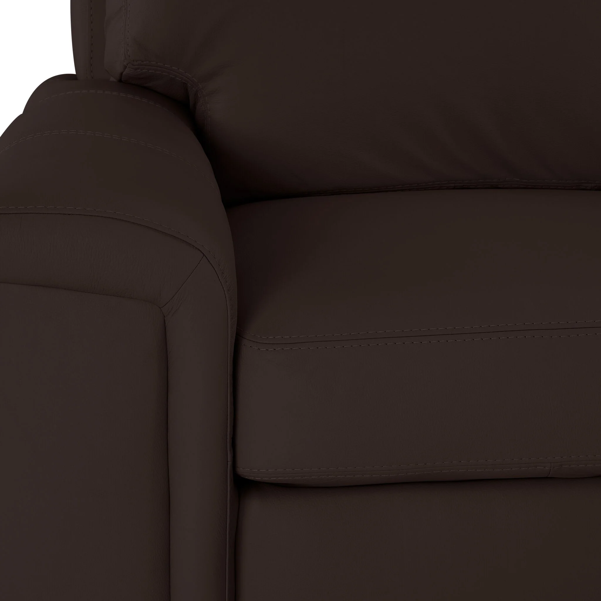 Icon Leather 2-Piece Sectional with Left Facing Chaise - Mocha - Image 3