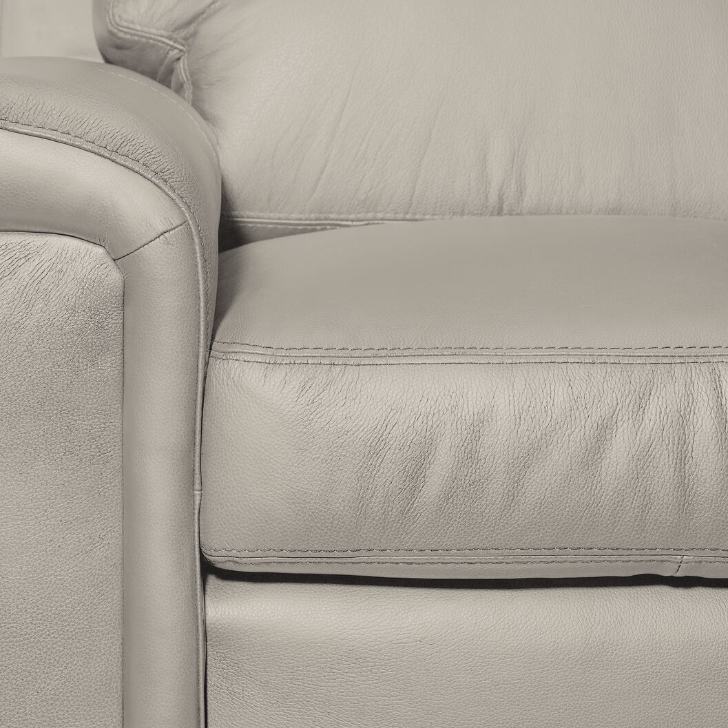 Icon Leather Chair - Silver Grey - Image 3