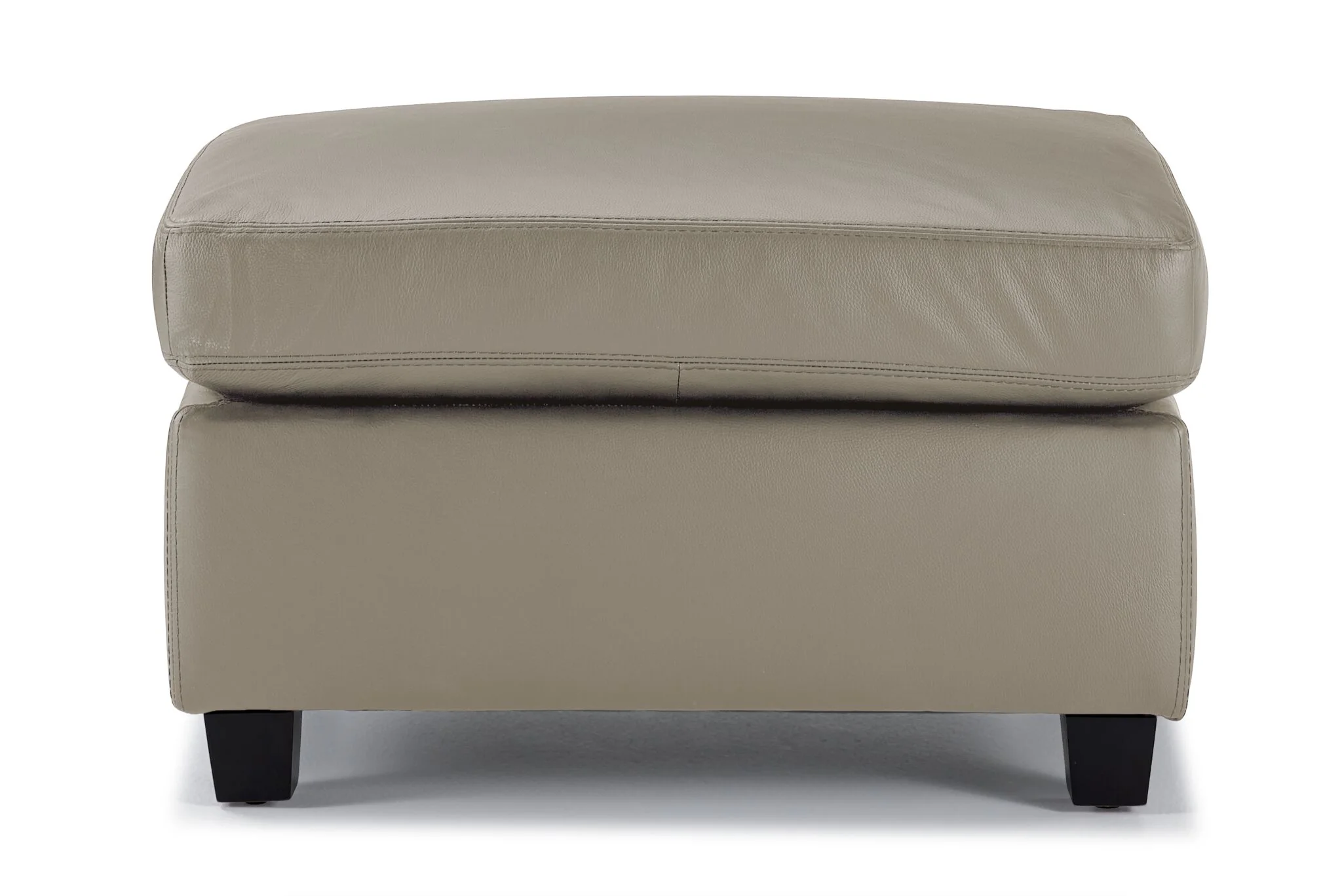 Icon Leather Ottoman - Cloud Grey - Image 2