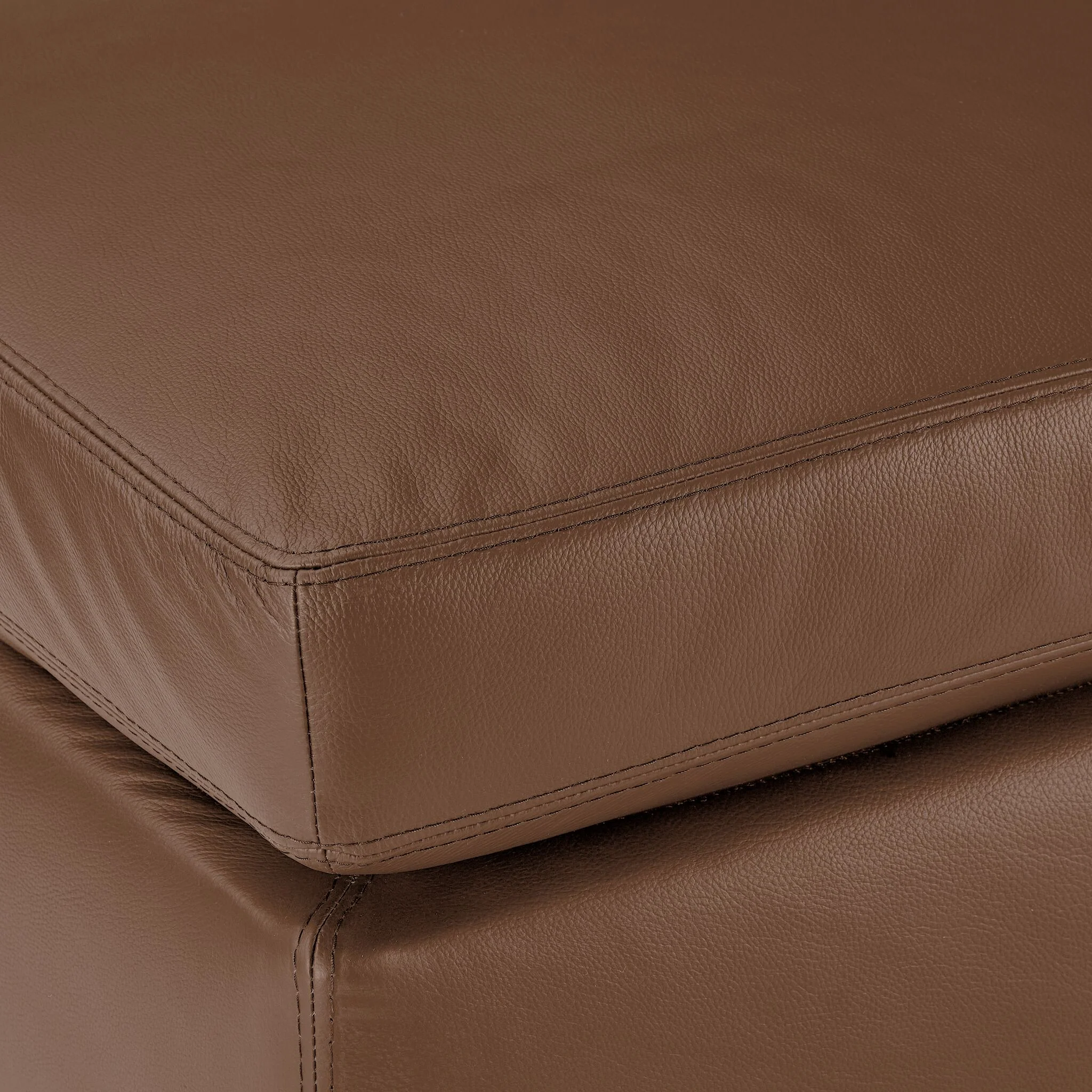 Icon Leather Ottoman - Saddle - Image 3