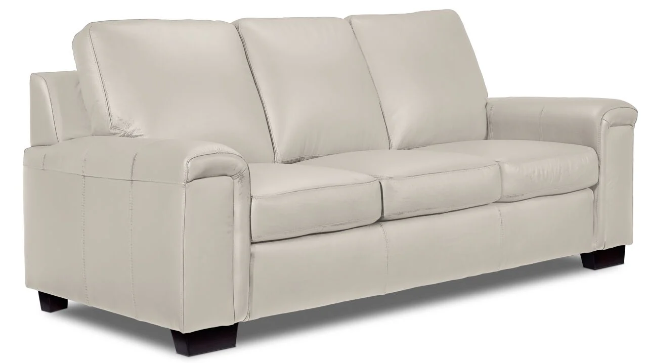 Icon Leather Sofa and Loveseat Set - Silver Grey - Image 2