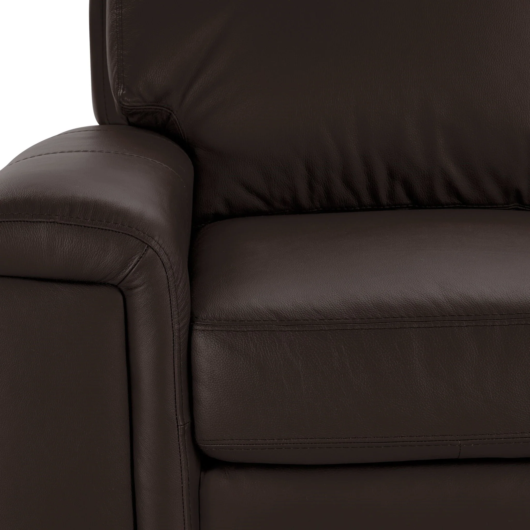 Icon Leather Sofa Chaise - Mocha - Image 3