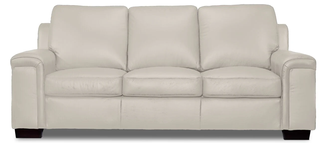 Icon Leather Sofa - Cloud Grey - Image 2