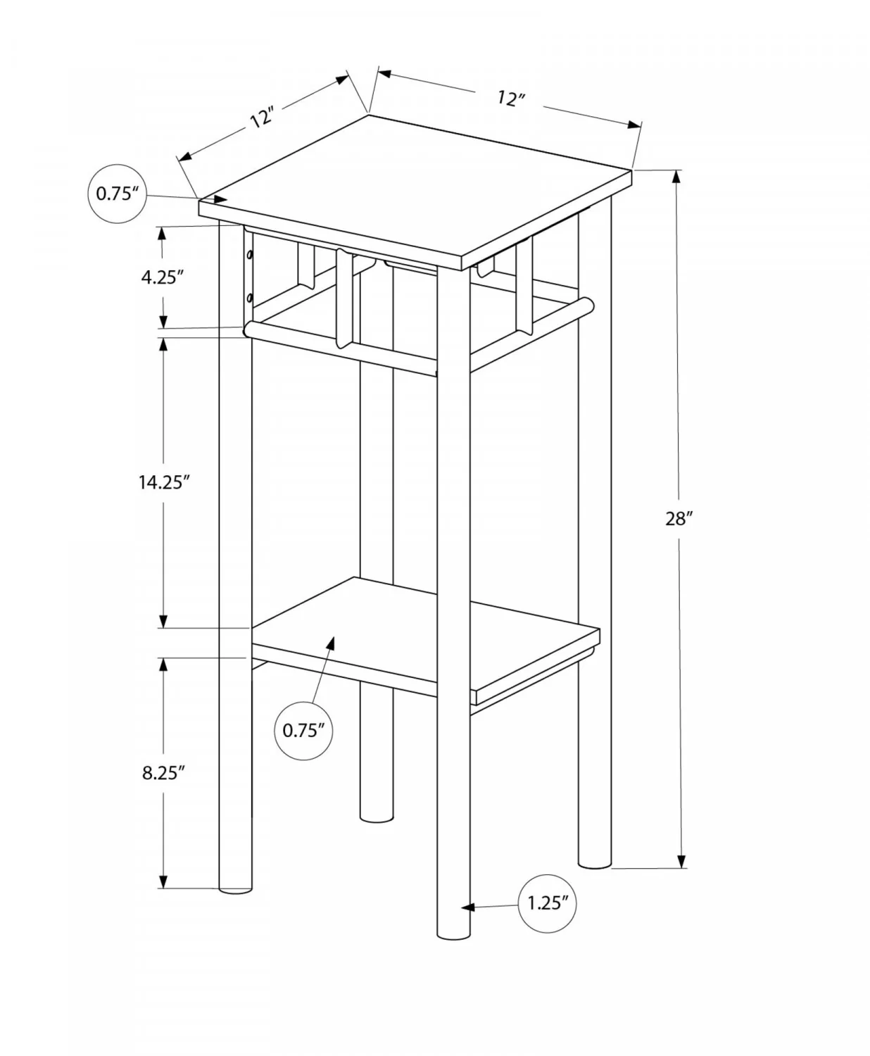 Ilka Side Table - White - Image 3