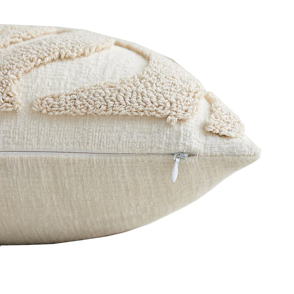In Full Bloom 18 x 18" Tufted Cushion - Ivory - Image 3