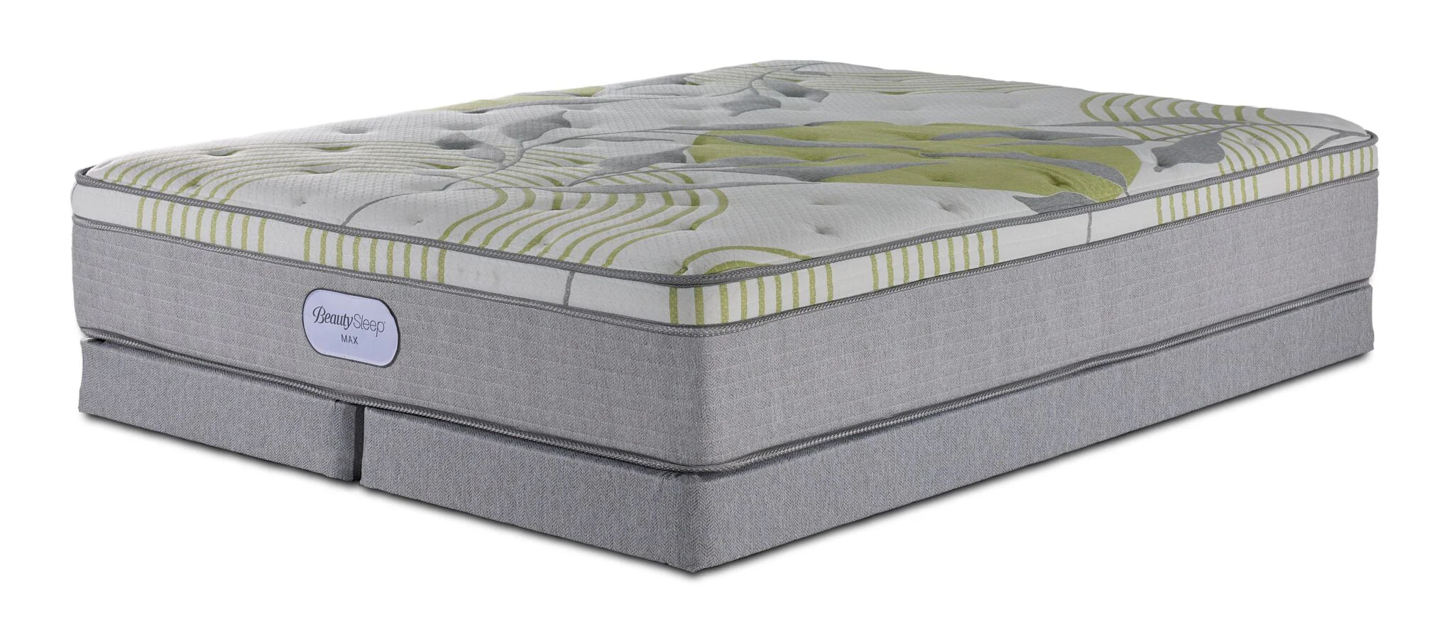In Full Bloom - BeautySleep Max Drift Euro Top Medium King Mattress and Low Profile Split Boxspring Set
