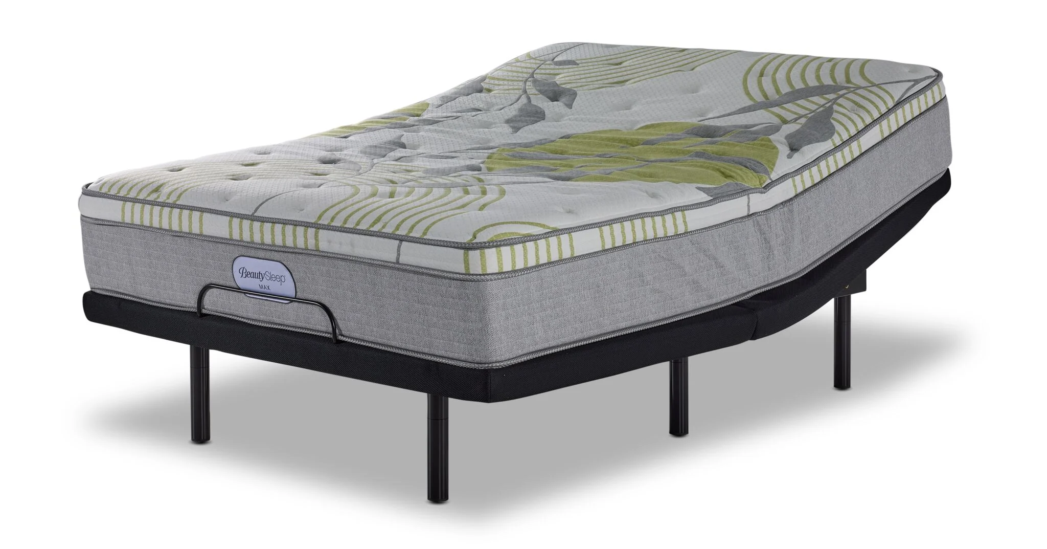 In Full Bloom - BeautySleep Max Drift Euro Top Medium King Mattress and L2 Motion Adjustable Base