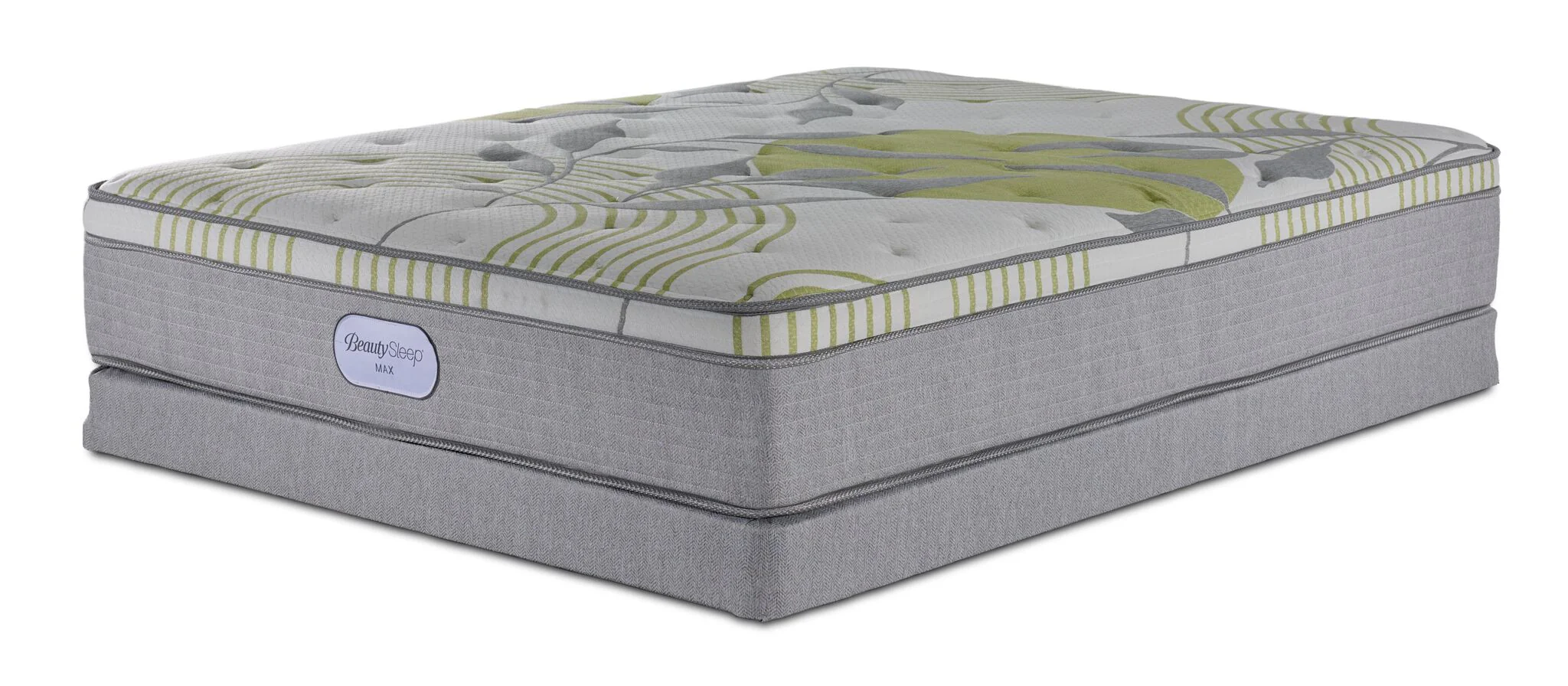 In Full Bloom - BeautySleep Max Drift Euro Top Medium Twin Mattress and Low Profile Boxspring Set
