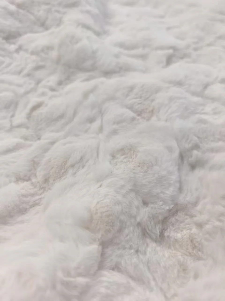 In Harmony Faux Fur Throw 50 x 60" - Ivory - Image 5