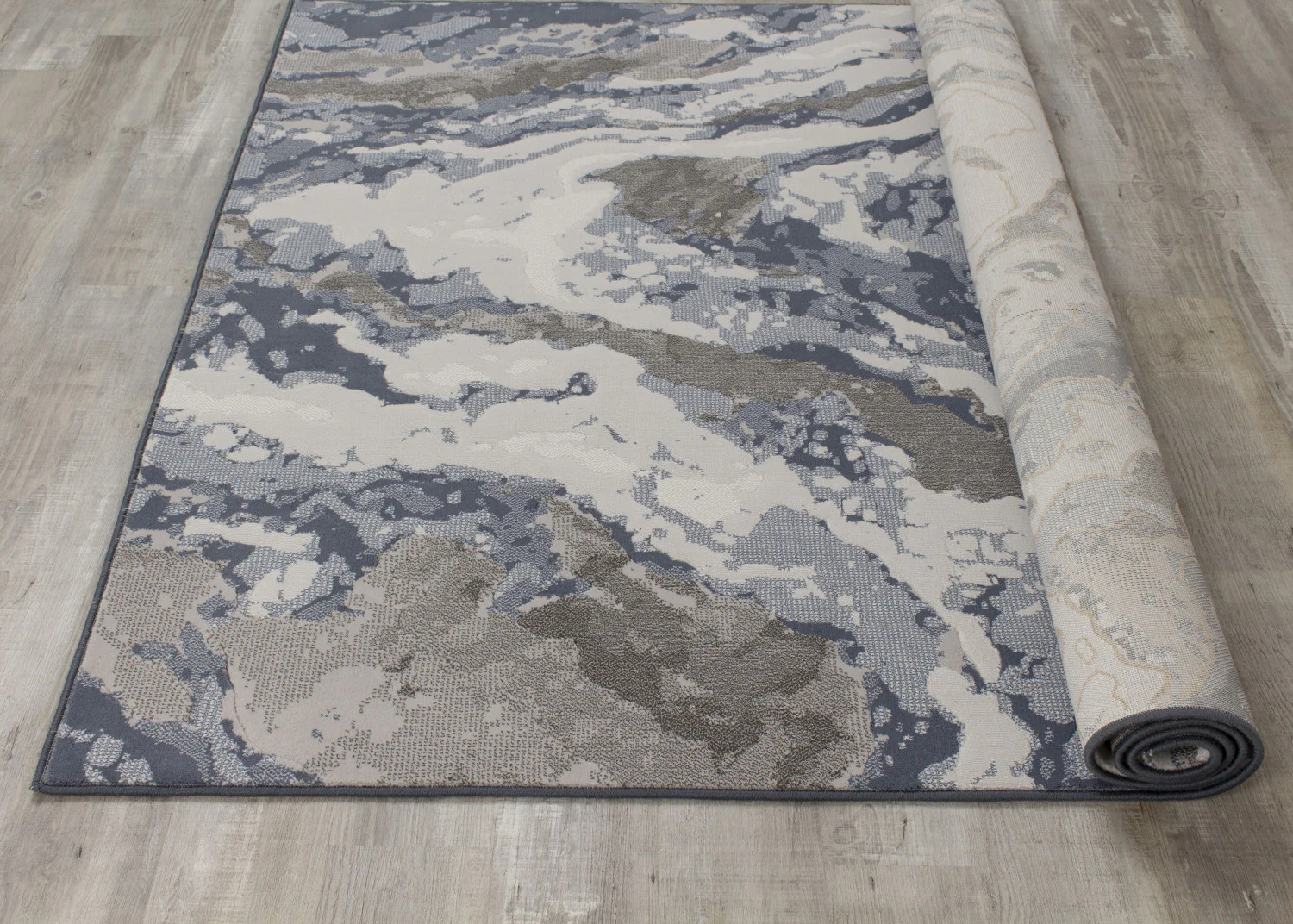 Intrepid Rushing Water Area Rug - 5' X 8' - Blue/Cream - Image 6
