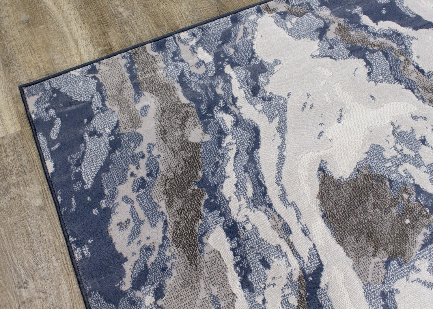 Intrepid Rushing Water Area Rug - 5' X 8' - Blue/Cream - Image 8