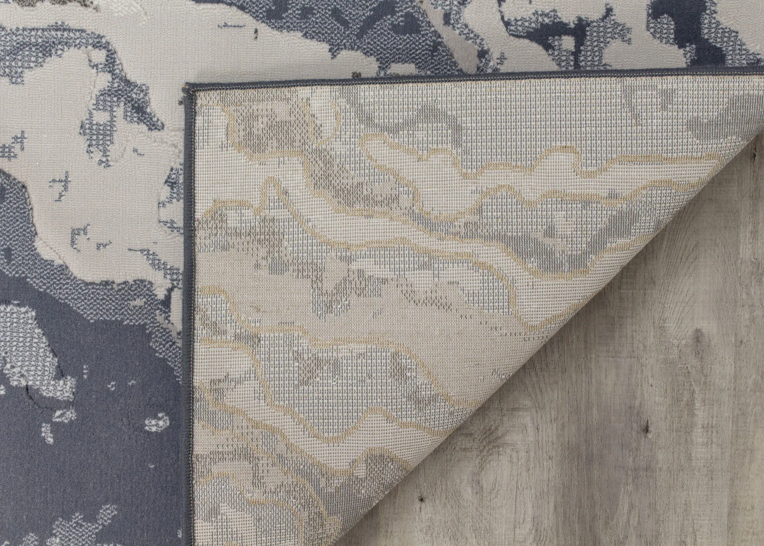 Intrepid Rushing Water Area Rug - 8' X 11' - Blue/Cream - Image 5