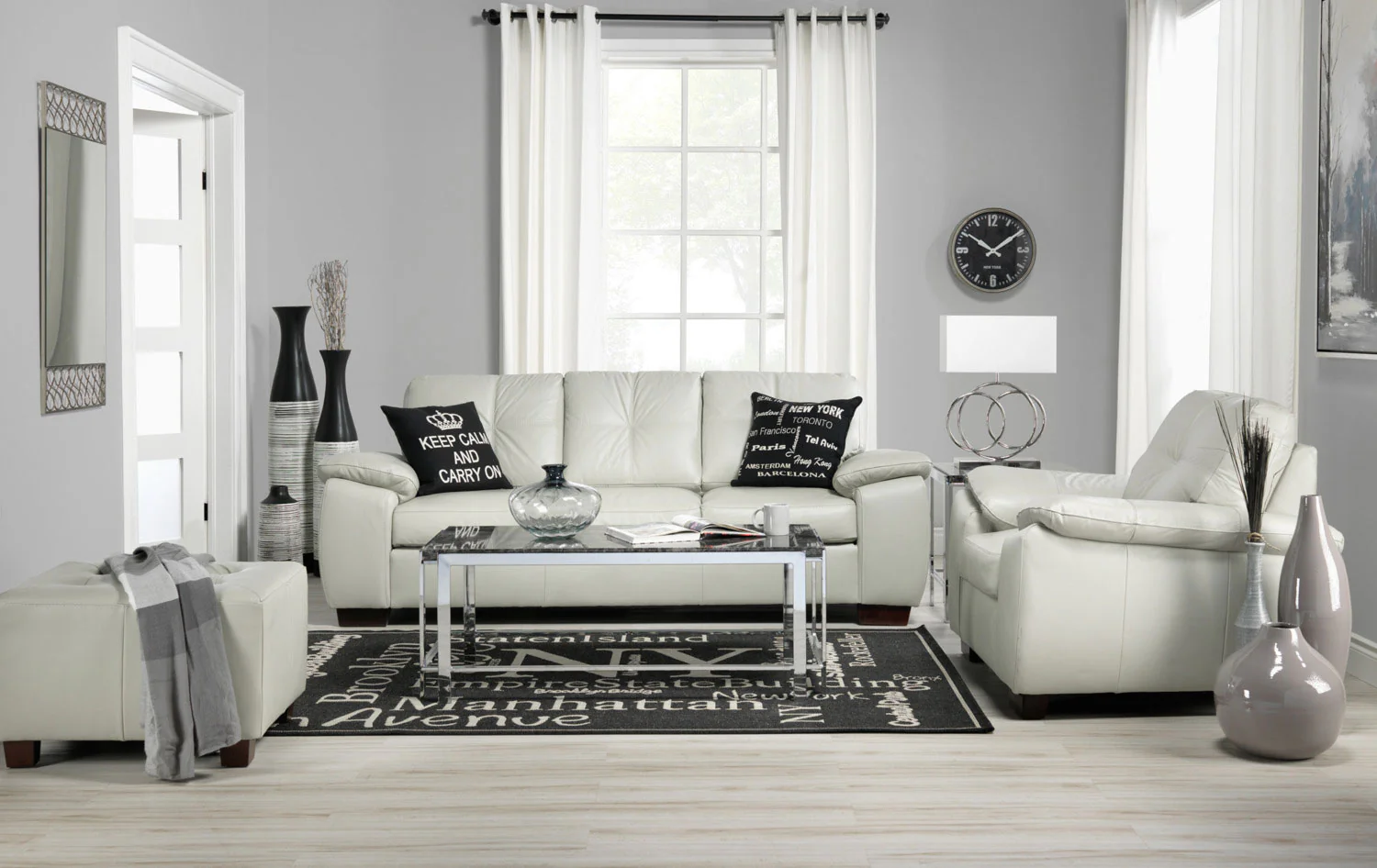 Iris End Table - Chrome and Black - Image 2