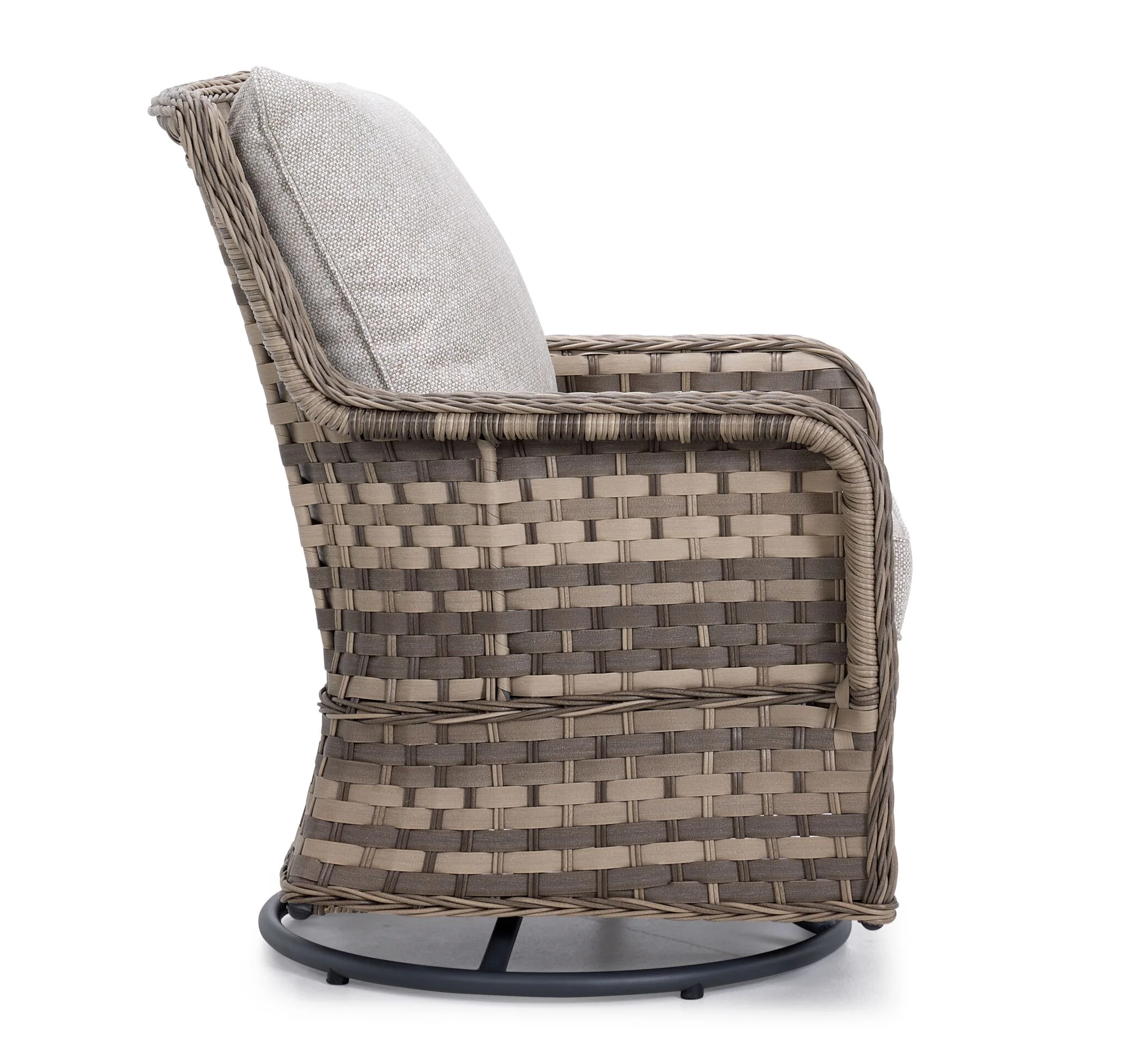 Isla Outdoor Swivel Chair - Grey, Beige - Image 4