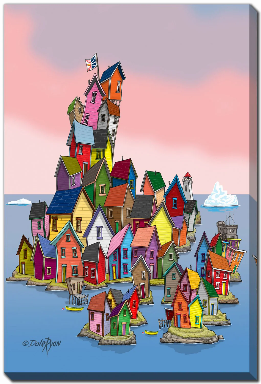 Island of Colour Wall Art - Multi-Colour - 38 X 60