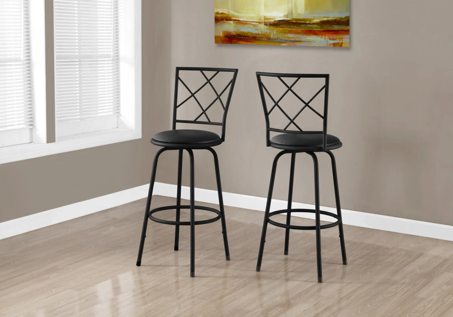 Islington Bar Stool - Black - Set Of Two - Image 2