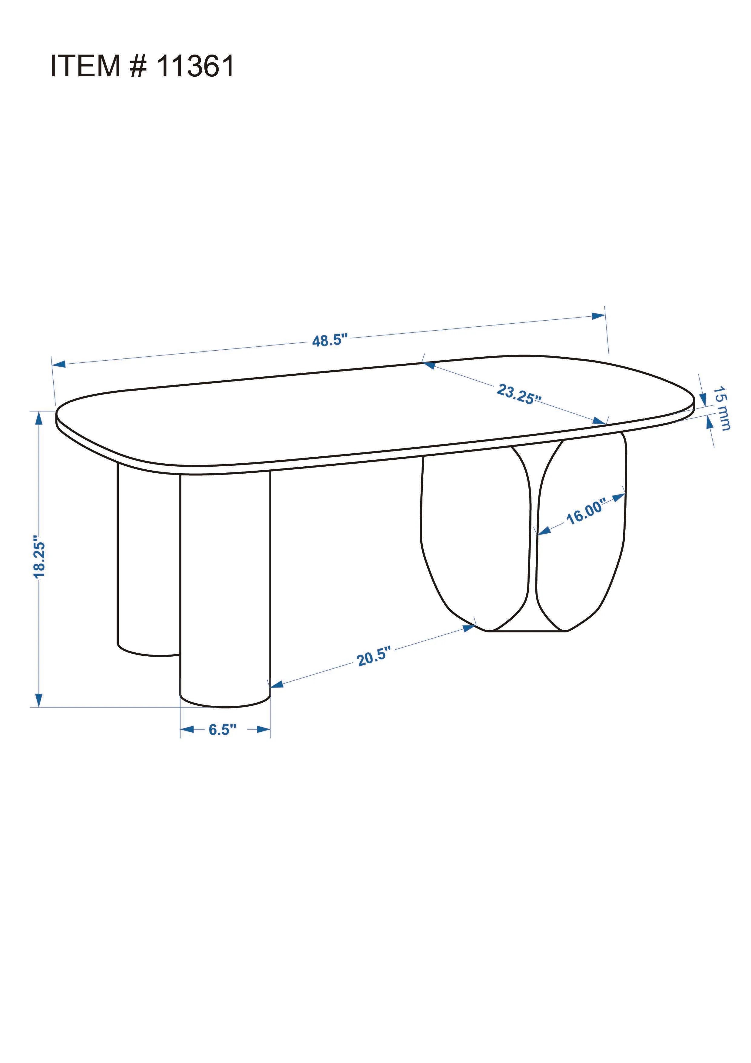 Isolde Coffee Table - Walnut/Off-White - Image 3