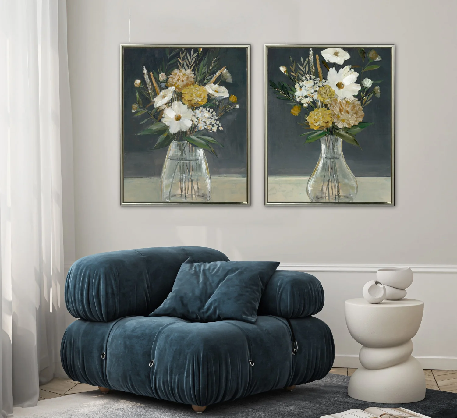 Ivory Petals II Wall Art - Green/Neutral - 30 X 24 - Image 2