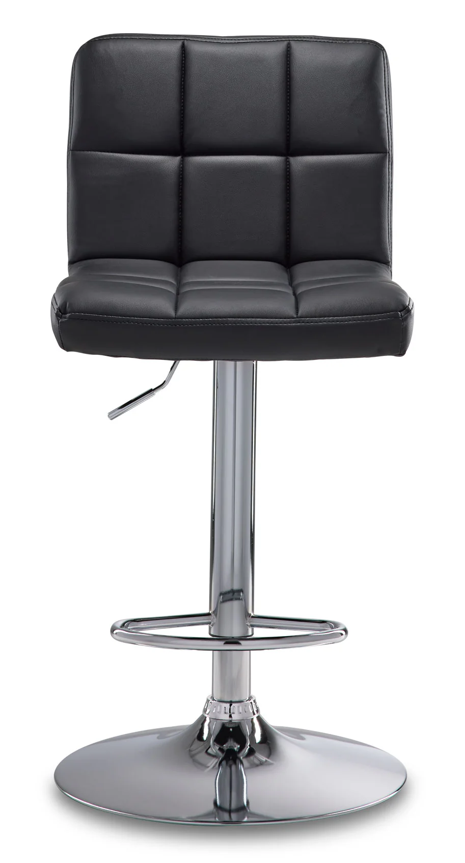 Ivy Bar Height Stool - Black, Chrome - Image 2