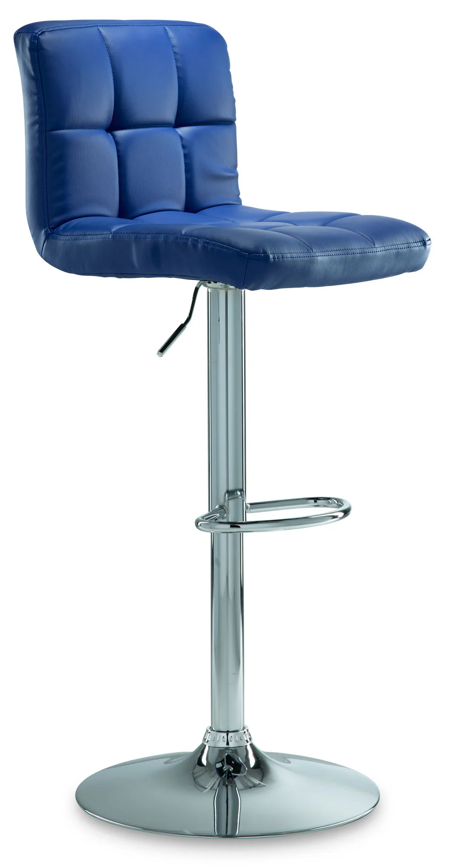 Ivy Bar Height Stool - Navy, Chrome - Image 3